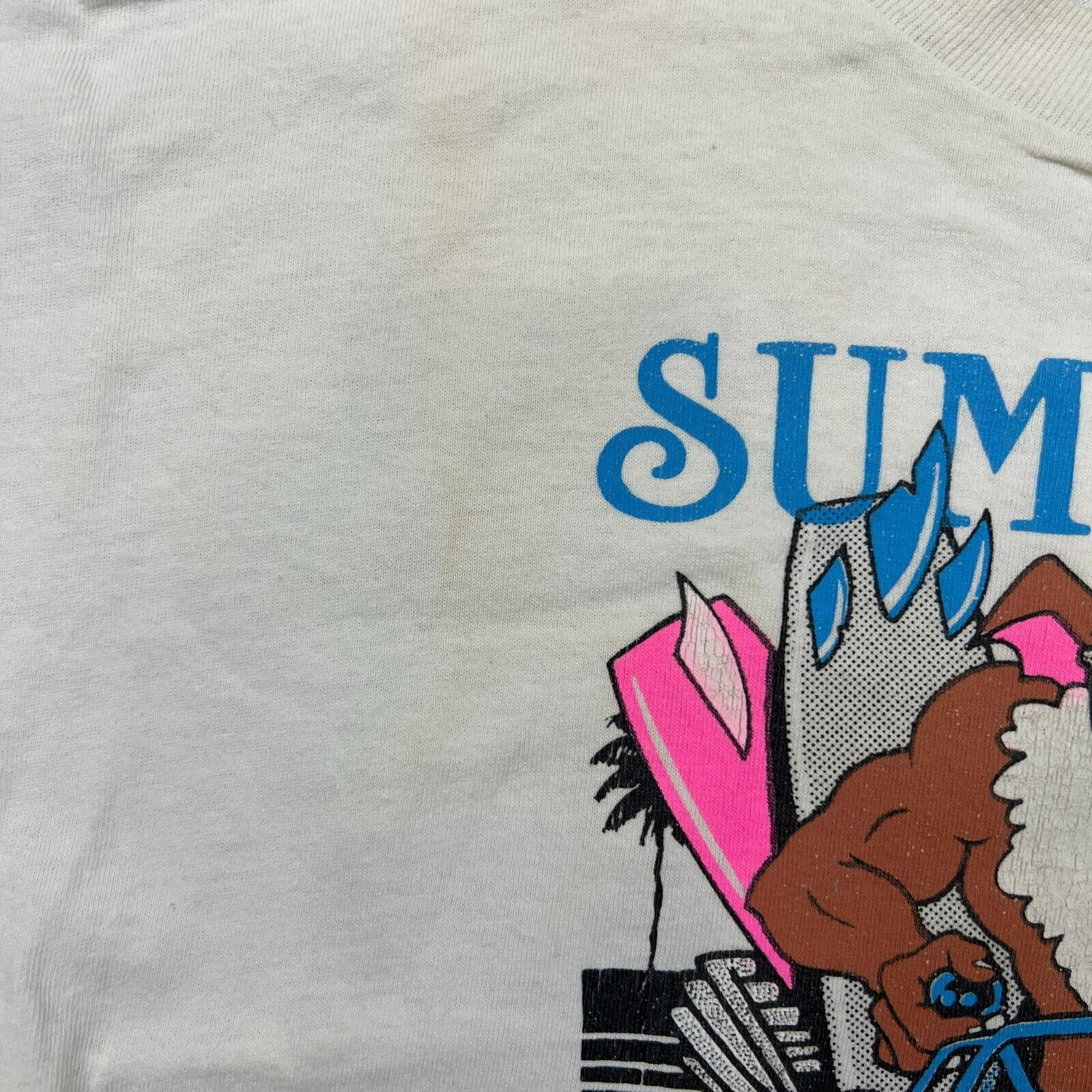 Vintage Vintage 90s Summer of Party T Shirt Animal Short Sleeve Tee Size US XL / EU 56 / 4 - 3 Thumbnail