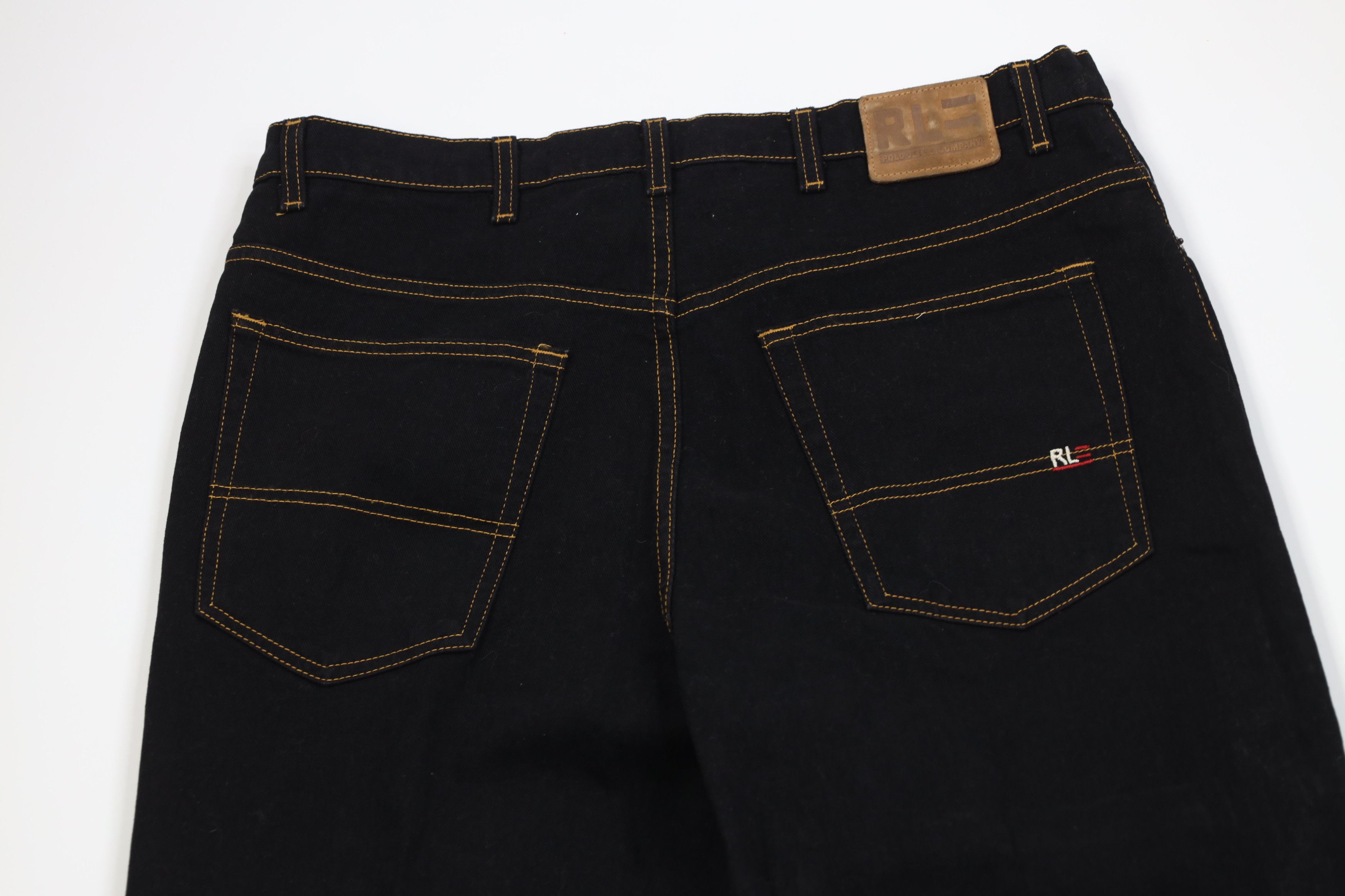 Polo Ralph Lauren Vintage 90s Ralph Lauren Loose Fit Wide Leg Jeans Black Size US 38 / EU 54 - 11 Thumbnail