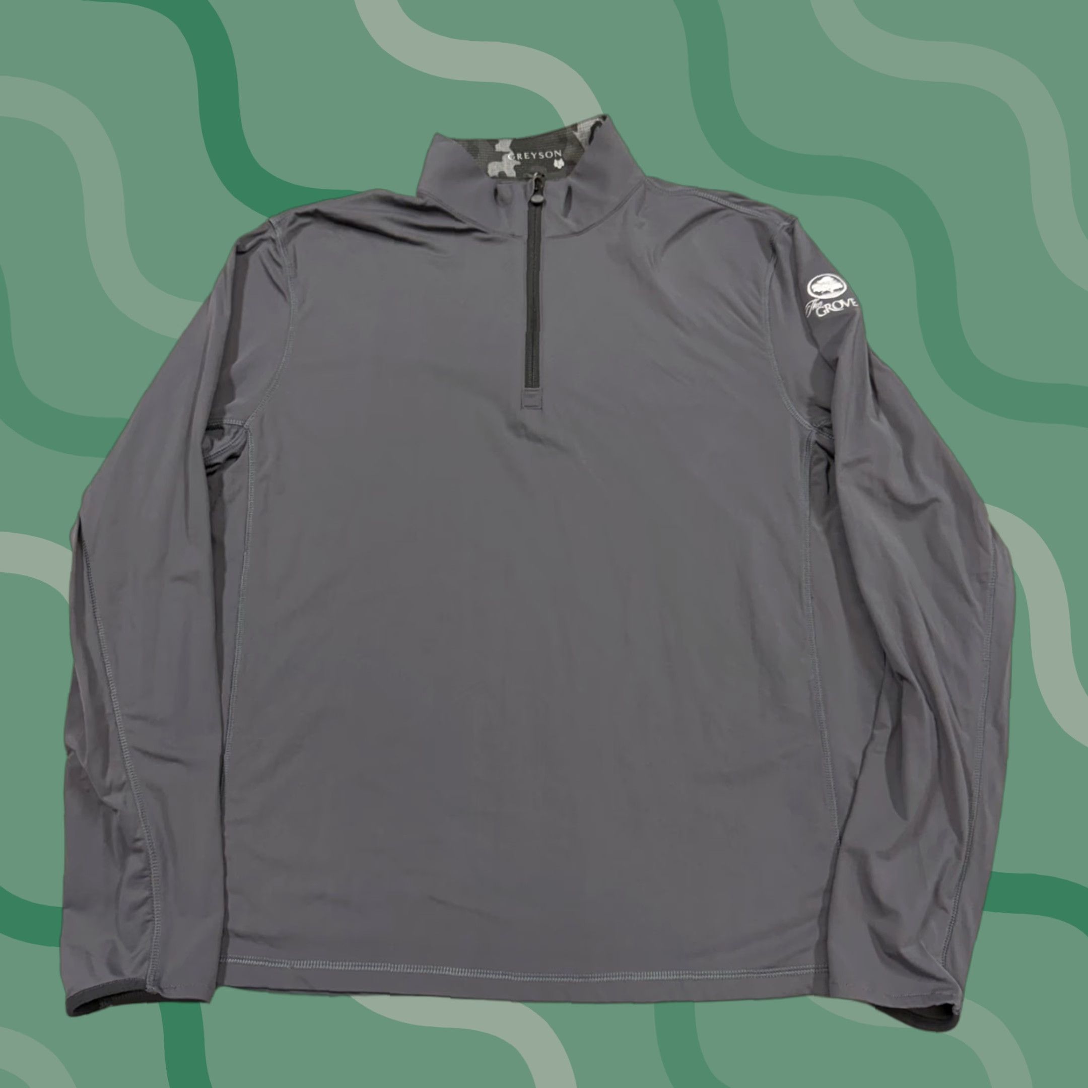 Vintage Greyson Sweatshirt Mens Large Gray 1/4 Zip Lightweight Pullover Golf The Grove Size US L / EU 52-54 / 3 - 1 Thumbnail