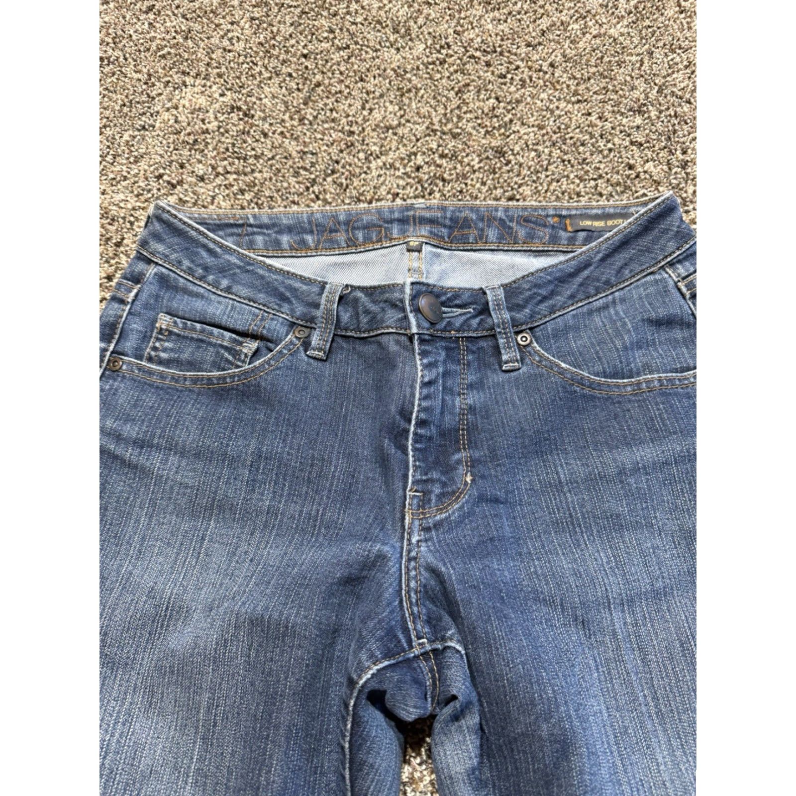 AG Jeans Jag Jeans Women Jeans 6P Blue Denim Bootcut Low Rise Flex Stretch 28X31 Petite 28 In 6P Womens Jeans Size 28" / US 6 / IT 42 - 2 Thumbnail