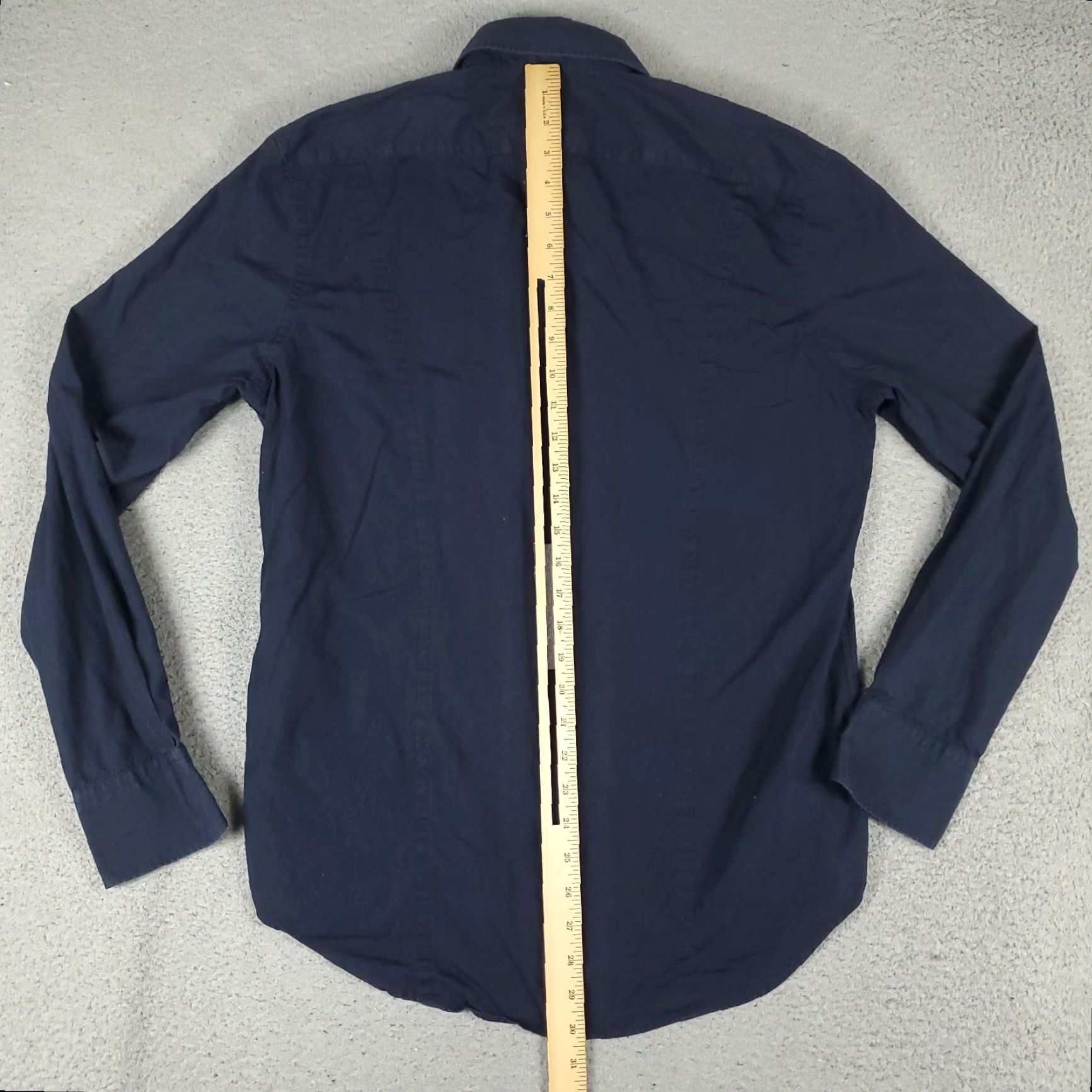 Rag & Bone Rag & Bone Shirt Mens Size 16 Navy Blue Dress Button Up Long Sleeve - Regular Fit, Cotton, Non-Iron, Classic Business Shirt Mens Size 42R - 3 Thumbnail