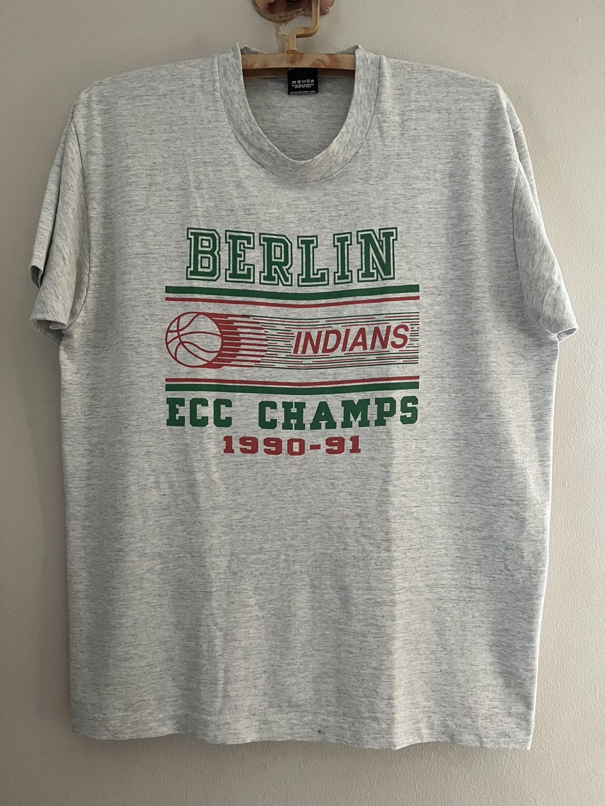 Other Vintage 1990 Berlin Indians ECC Champs USA Tee Size US XL / EU 56 / 4 - 2 Thumbnail