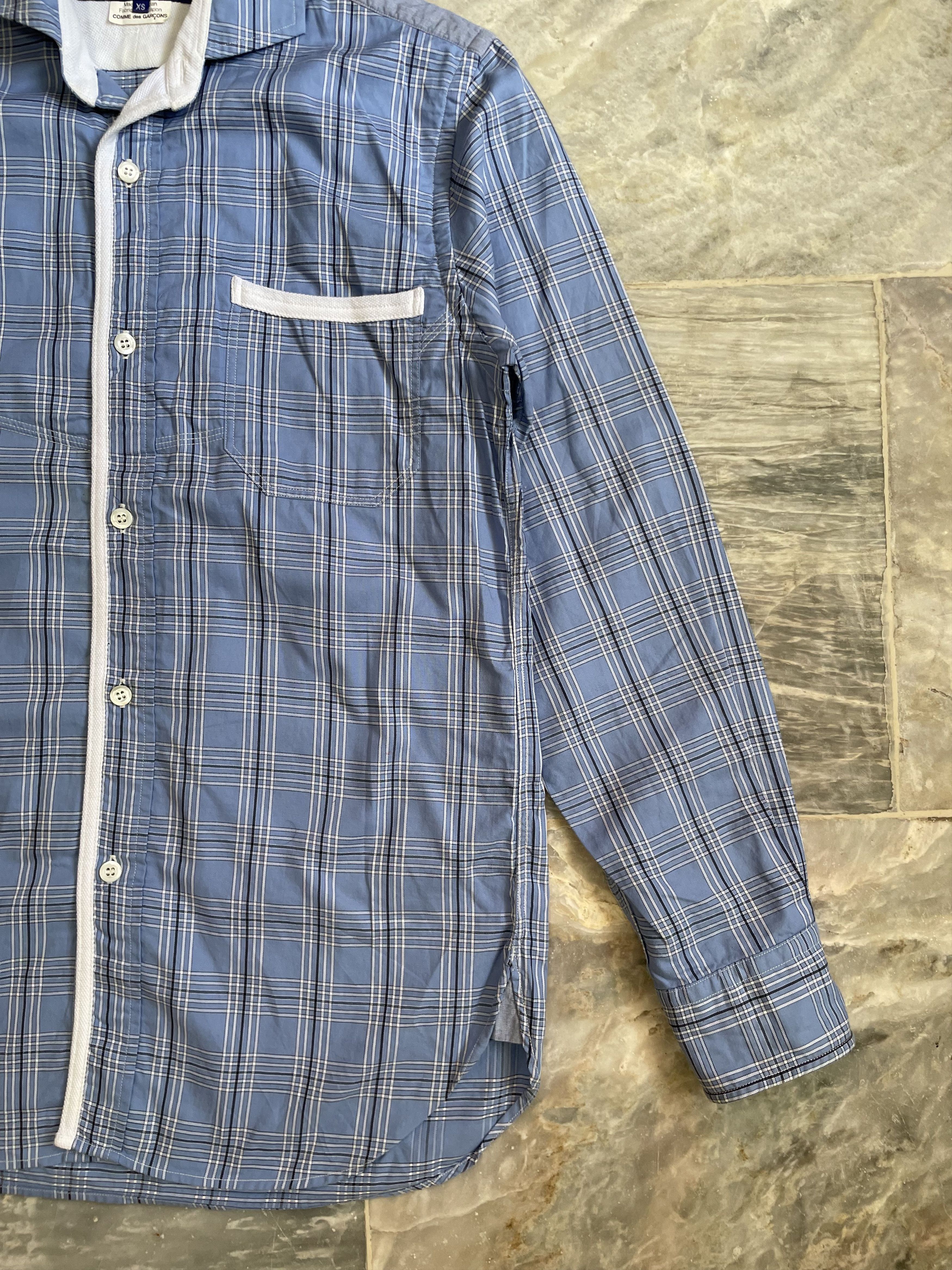 Comme des Garcons × Junya Watanabe JUNYA WATANABE CDG - Check Longsleeve Polo -AD2012 Size US XS / EU 42 / 0 - 3 Thumbnail