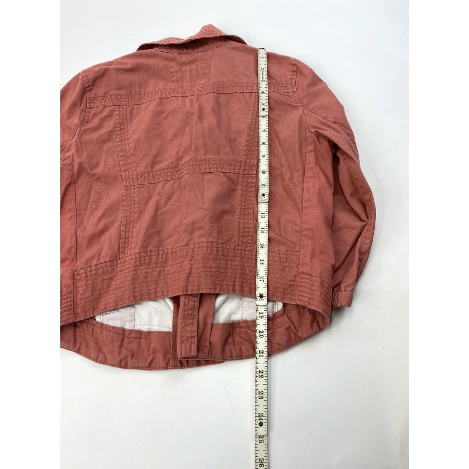 Hurley Hurley Jacket Womens XS Peach Orange 3/4 Sleeve Zip Pockets Casual Biker Motorcycle Size XS / US 0-2 / IT 36-38 - 7 Thumbnail