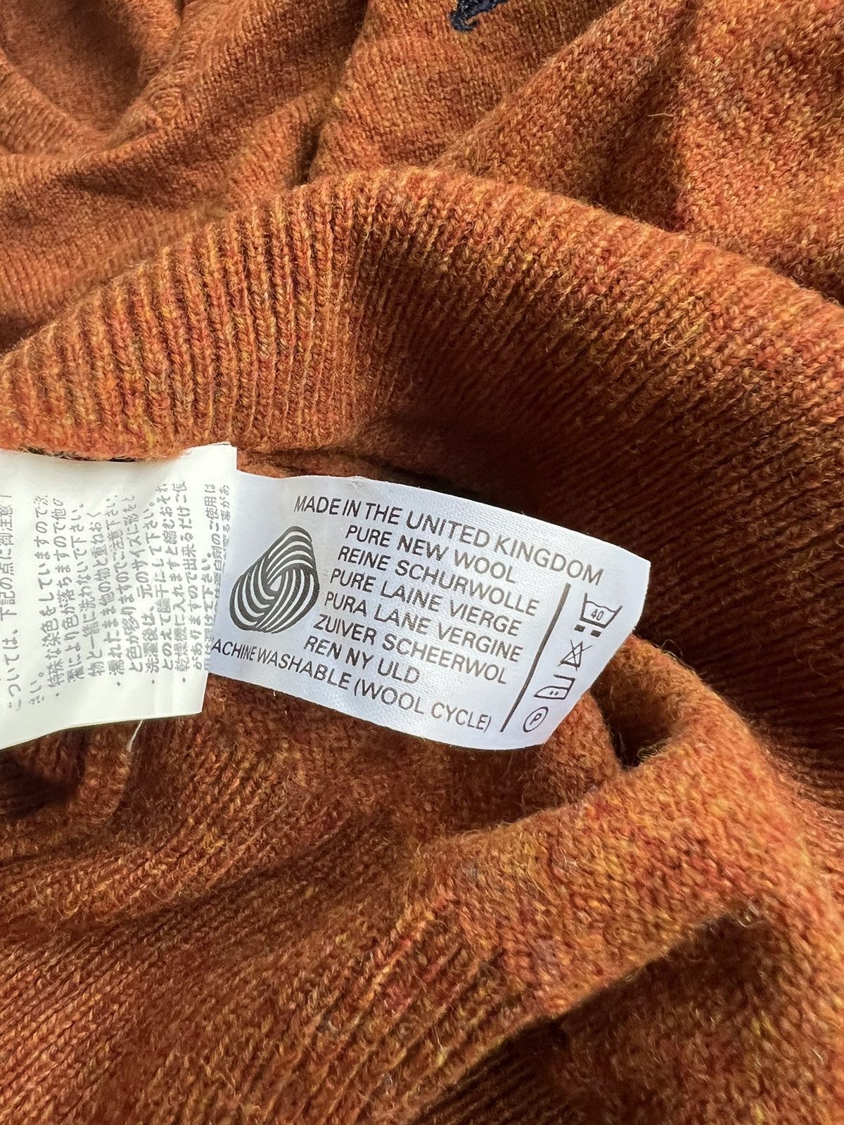 Burberry × Burberry Prorsum × Vintage Vintage 1990s Burberrys 🏴󠁧󠁢󠁥󠁮󠁧󠁿 Pure Lambswool V Neck Knit Sweater Size US M / EU 48-50 / 2 - 9 Thumbnail