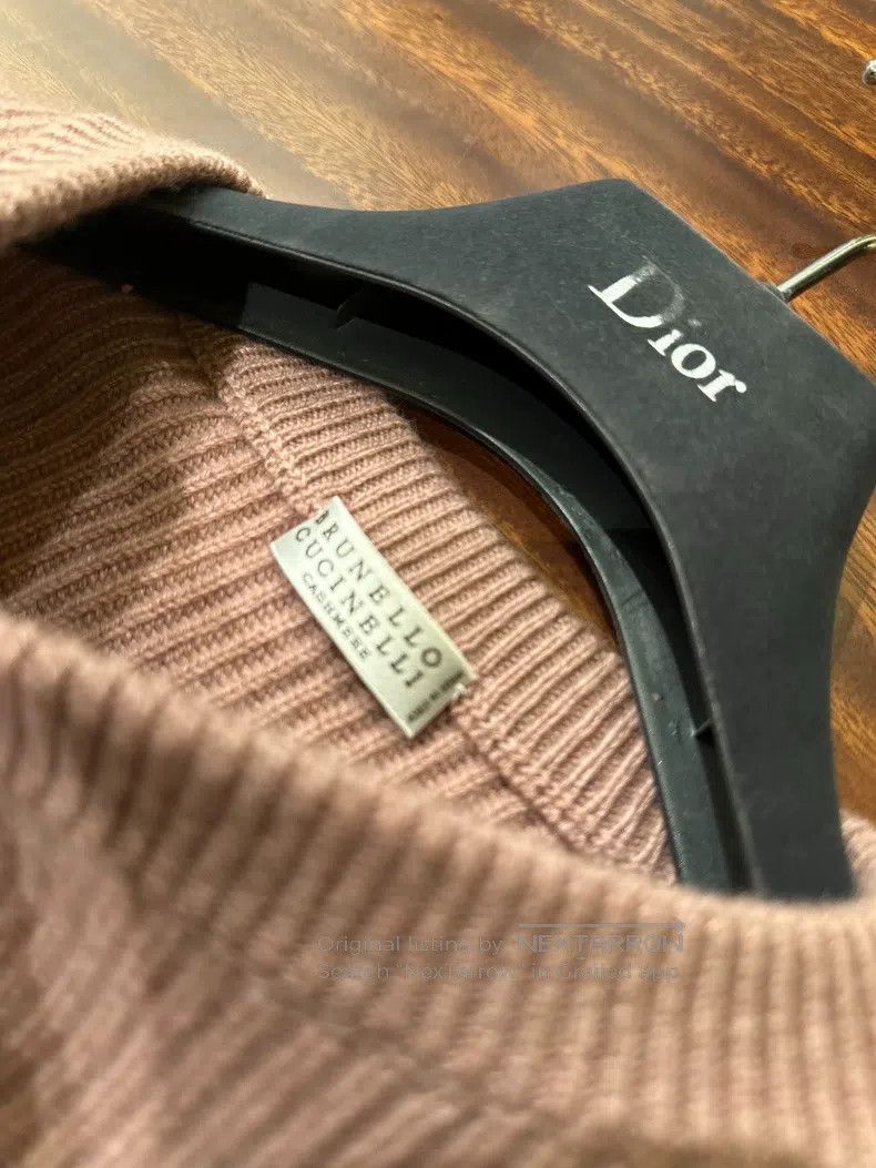 Brunello Cucinelli Brunello Cucinelli Pearly Beaded Cashmere Sweater, Pink Ve Size XXS / US 00 / IT 34 - 5 Thumbnail