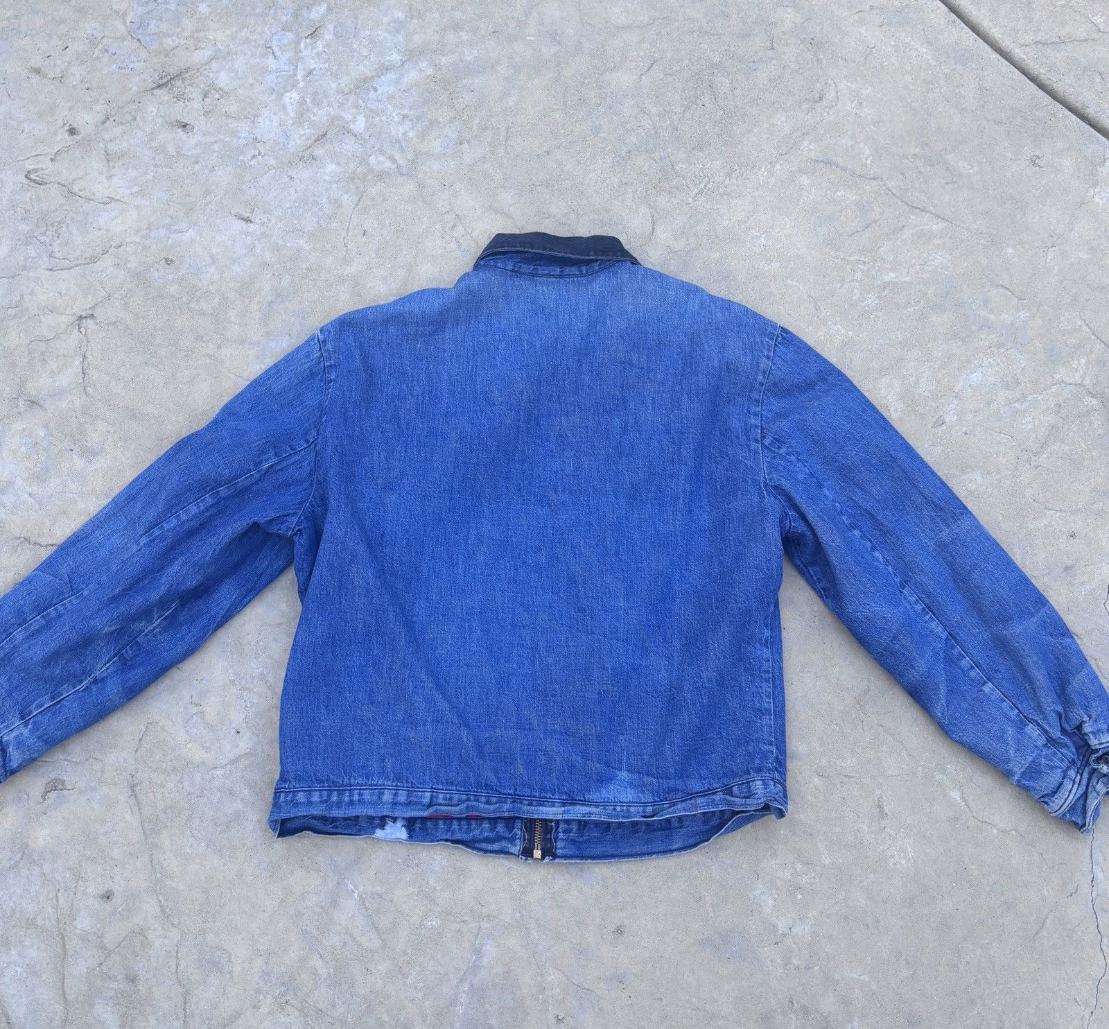 Vintage 1970s denim lined work wear jacket Size US L / EU 52-54 / 3 - 4 Thumbnail