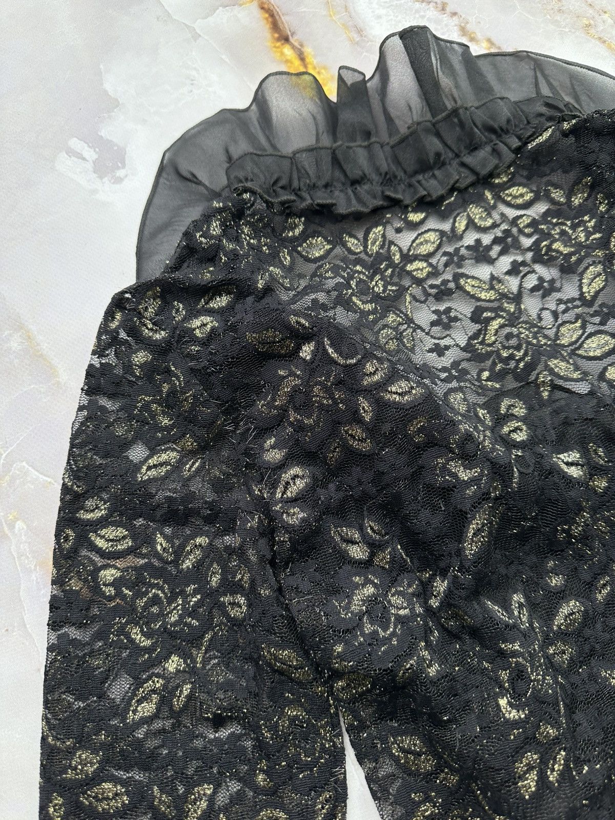 Japanese Brand Vintage Mesh Blouse Size M / US 6-8 / IT 42-44 - 7 Thumbnail