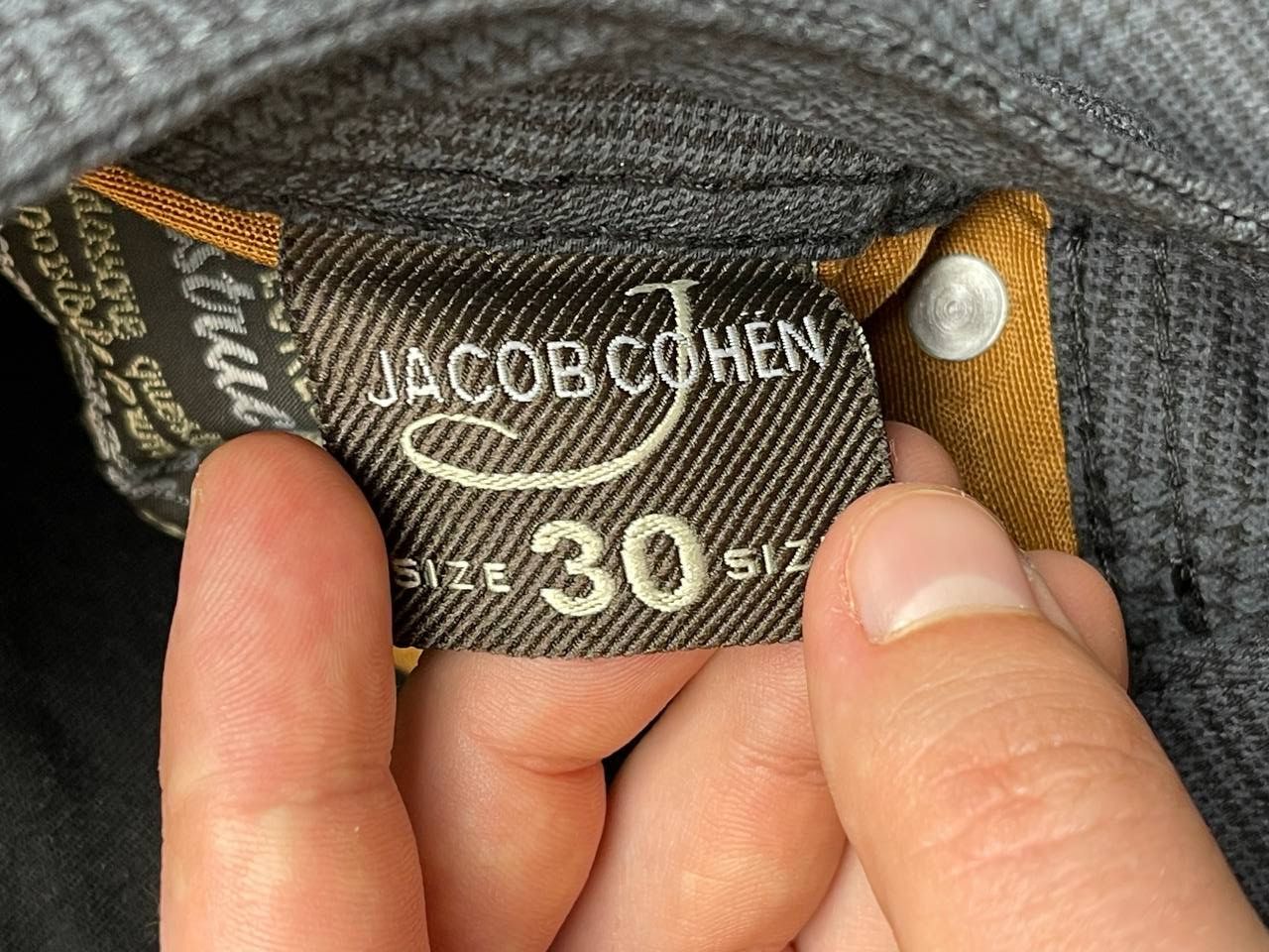 Other Rare Luxury Handmade Checked Jeans Pants Denim Jacob Cohen. Size US 30 / EU 46 - 3 Thumbnail