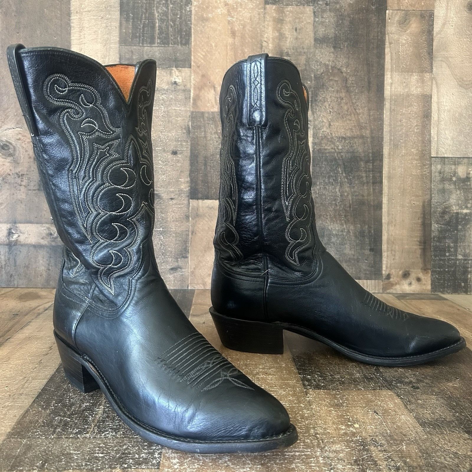 Lucchese Lucchese Black N1613J4 Western 1883 Cowboy Boots Mens 11 D Size US 11 / EU 44 - 3 Thumbnail