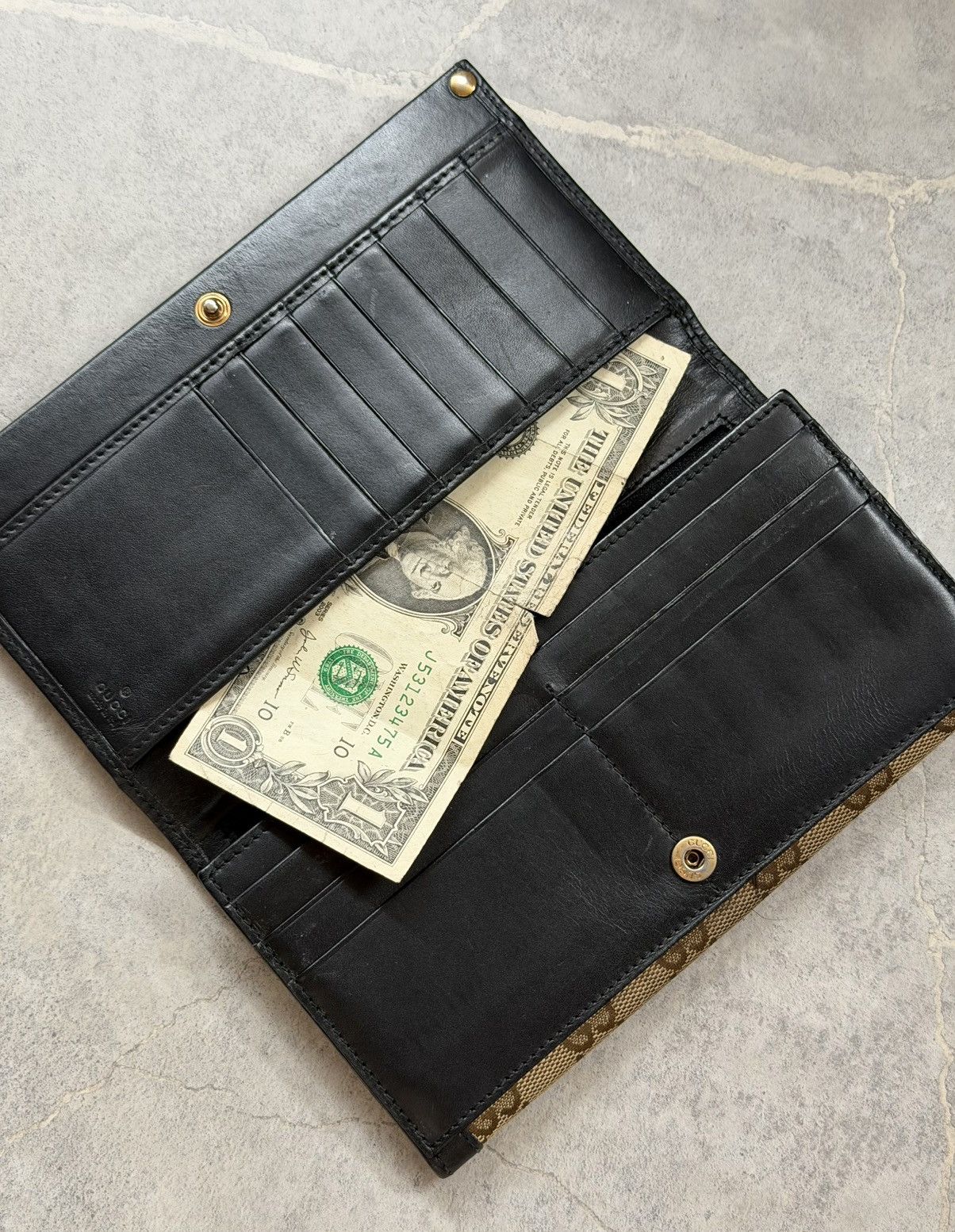 Gucci GUCCI Tom Ford FW2003 Studded Monogram Flap Wallet Vintage Size ONE SIZE - 15 Thumbnail