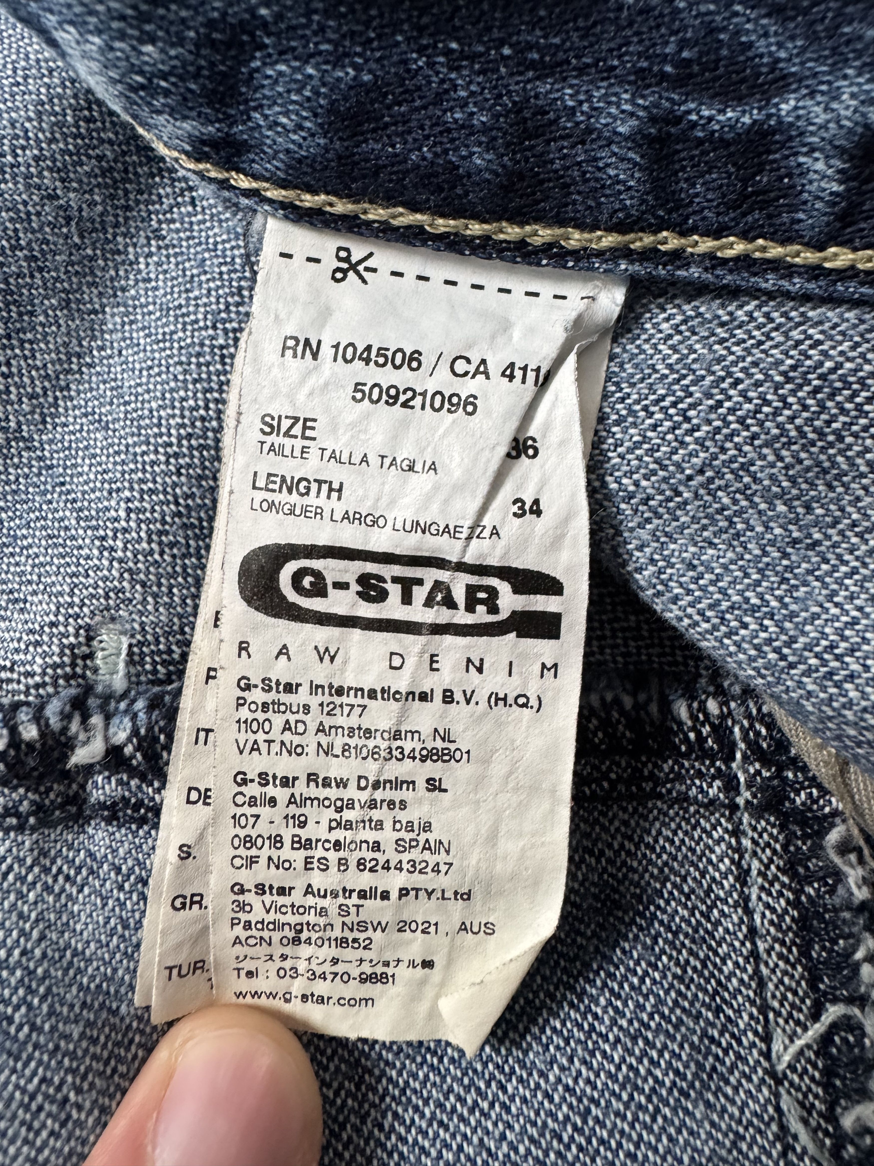 G-Star G-Star Raw Blade Slim blue jeans back buckle Size US 36 / EU 52 - 9 Thumbnail