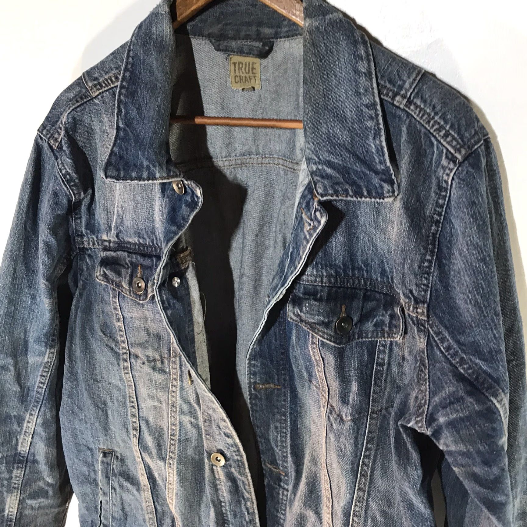 Denime VINTAGE True Craft Denim Jacket Women XXL Blue 90s Grunge Hip Hop Casual Fall Winter Size XXL / US 16-18 / IT 52-54 - 2 Thumbnail