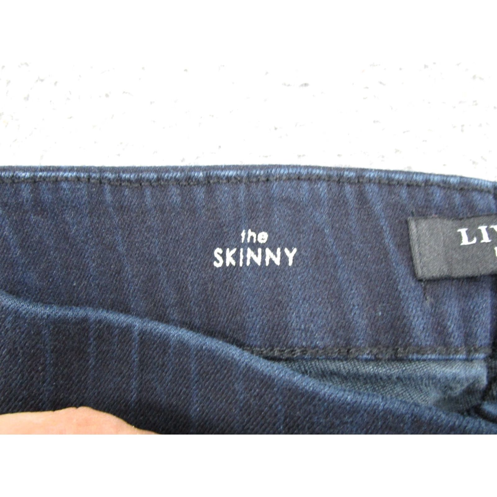 Denime Liverpool Jeans Skinny Jeans Jeggins Womens Size 16/33 Dark Wash Denim Blue Stretch 5-Pocket City Style Mens Womens Girls? Size 38" / US 16 / IT 52 - 3 Thumbnail