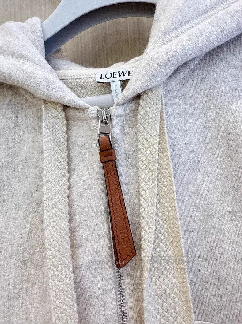 Loewe Loewe Beige Hooded Sweatshirt Jacket Size L / US 10 / IT 46 - 2 Thumbnail