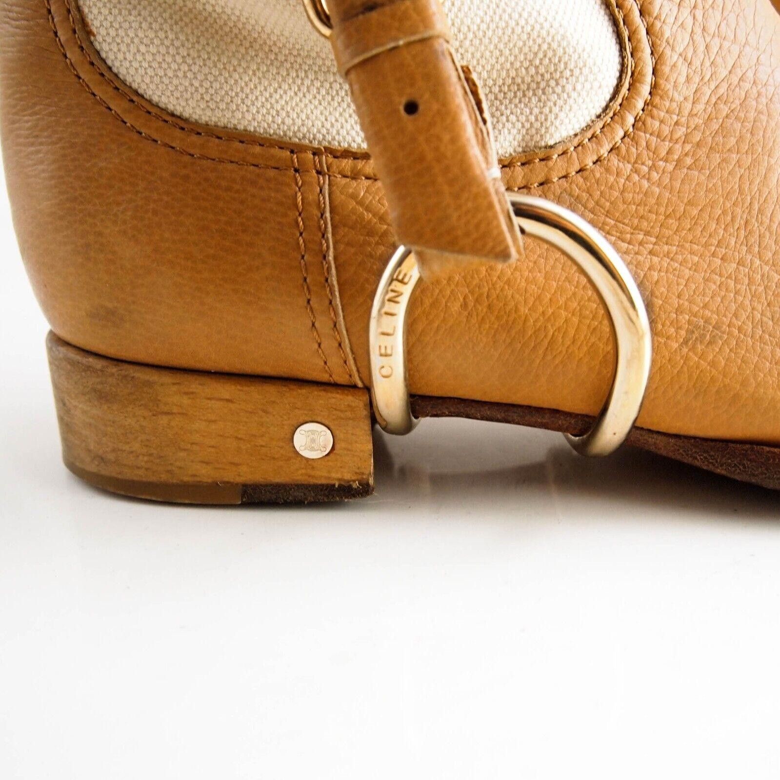 Celine Celine Slouch Equestrian Boots Leather Canvas US 7 EU 37 C Size US 7 / IT 37 - 8 Thumbnail