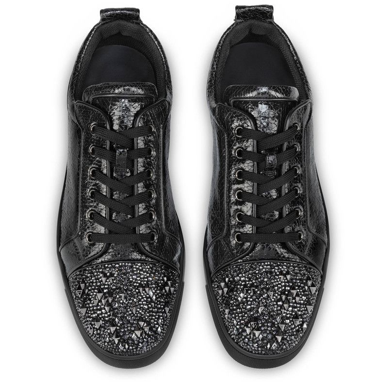 Christian Louboutin os11x0226 Louis Junior P Strass Eternity Trainers In Black Size US 13 / EU 46 - 5 Thumbnail