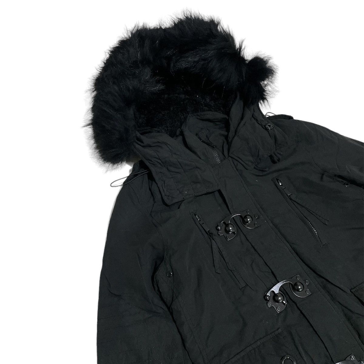 If Six Was Nine SLY Fur Hooded Cargo Jacket Size US S / EU 44-46 / 1 - 2 Thumbnail