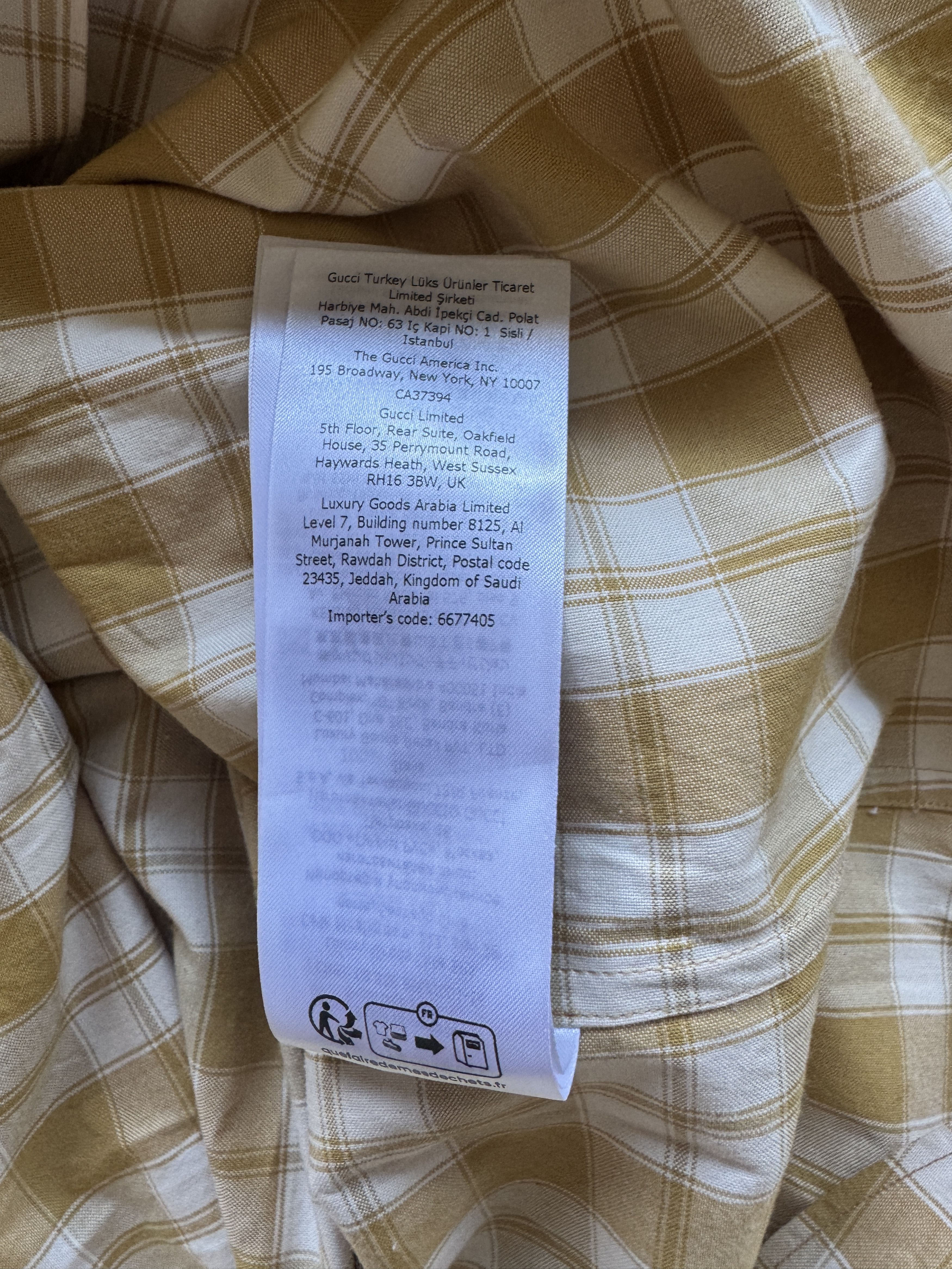 Gucci Checked Shirt with Stripes Size US S / EU 44-46 / 1 - 20 Thumbnail
