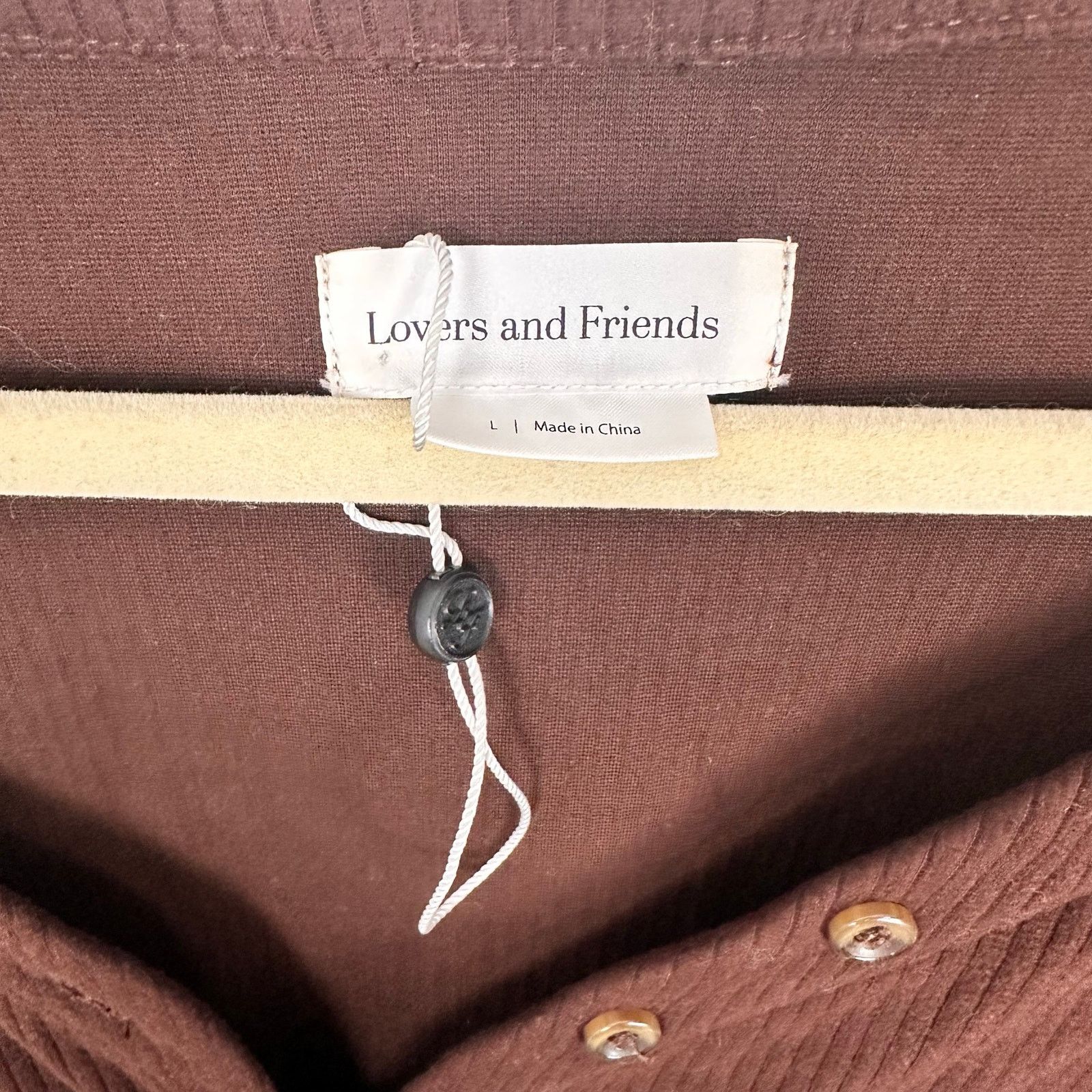 Lovers and Friends Lovers + Friends Alice Ribbed Dress Long Sleeve Large Brown Size L / US 10 / IT 46 - 6 Thumbnail