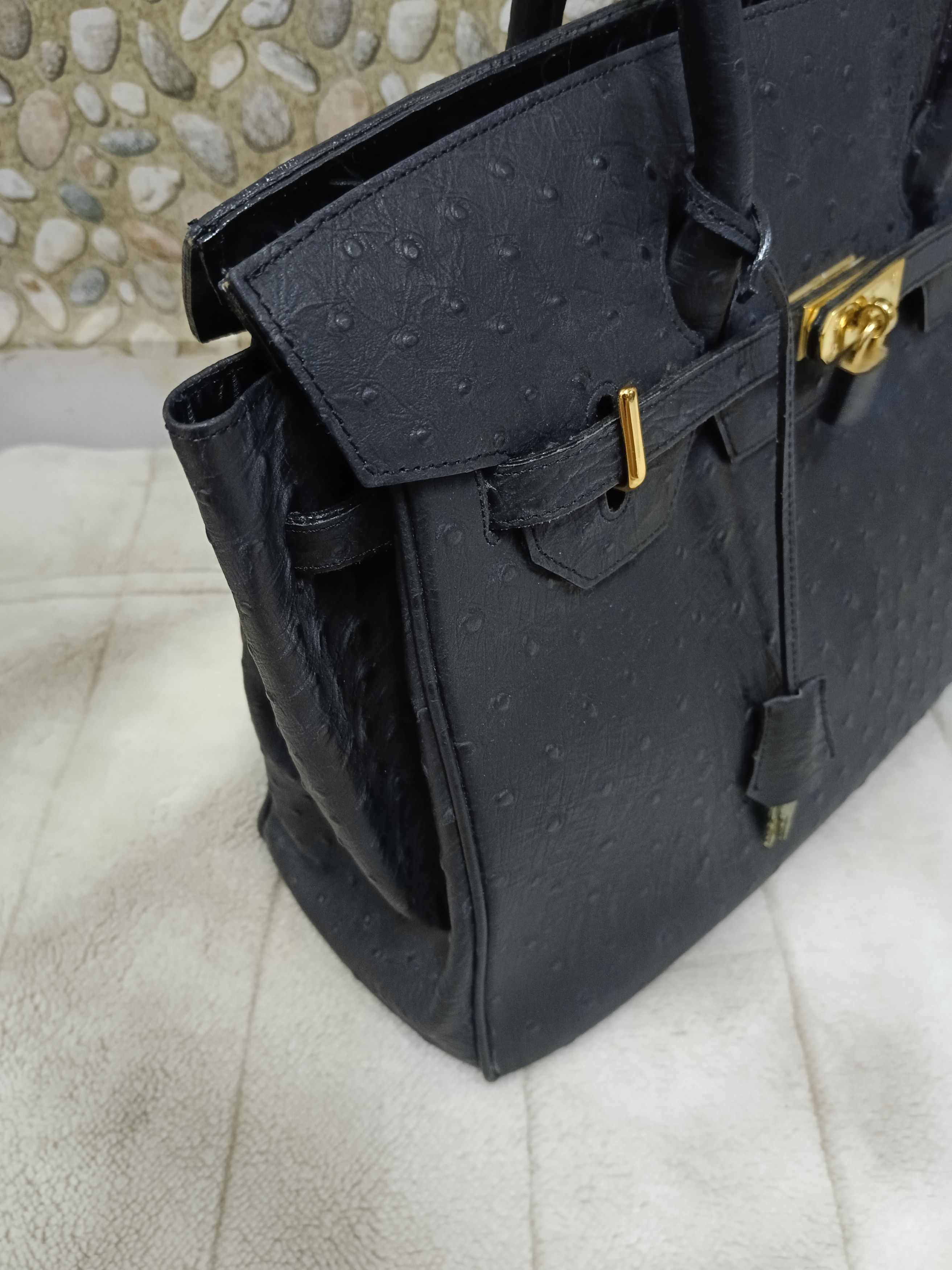 Leather BIRKIN OSTRICH LEATHER Size ONE SIZE - 5 Thumbnail