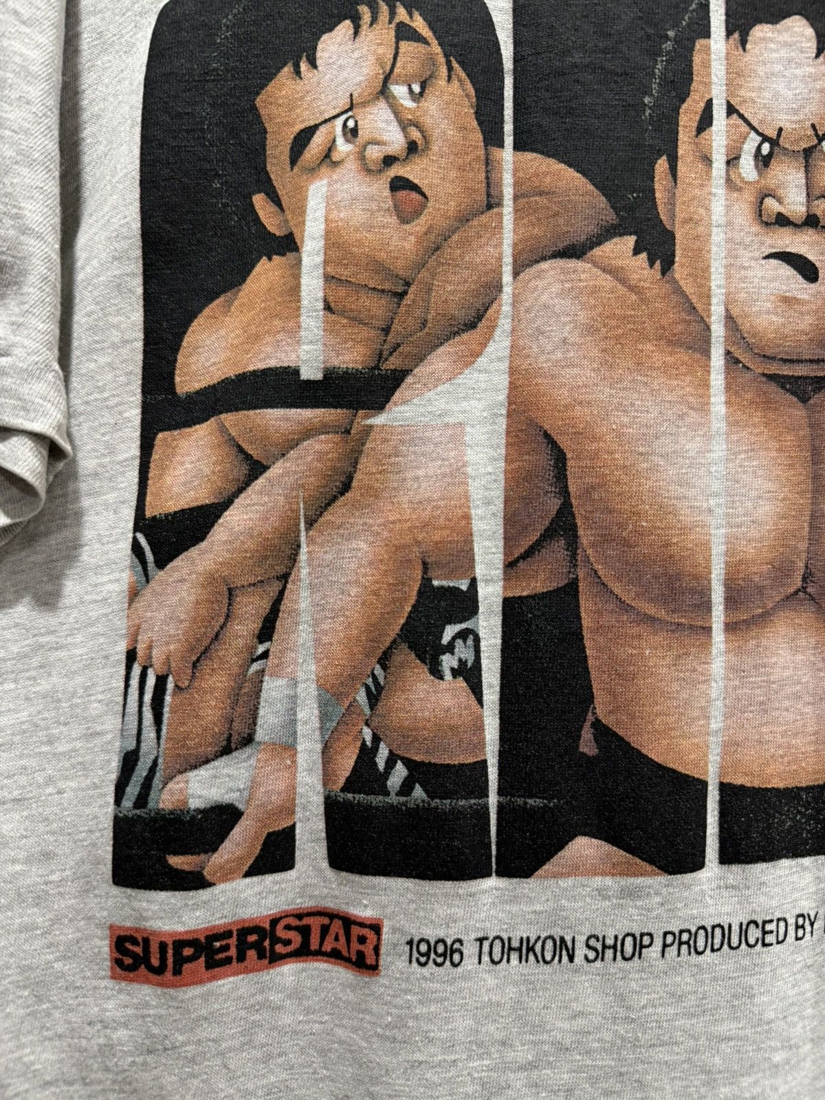 Vintage × WWE × WWF Vintage 90s Chosyu Superstar NJPW Faded Tee Size US L / EU 52-54 / 3 - 3 Thumbnail