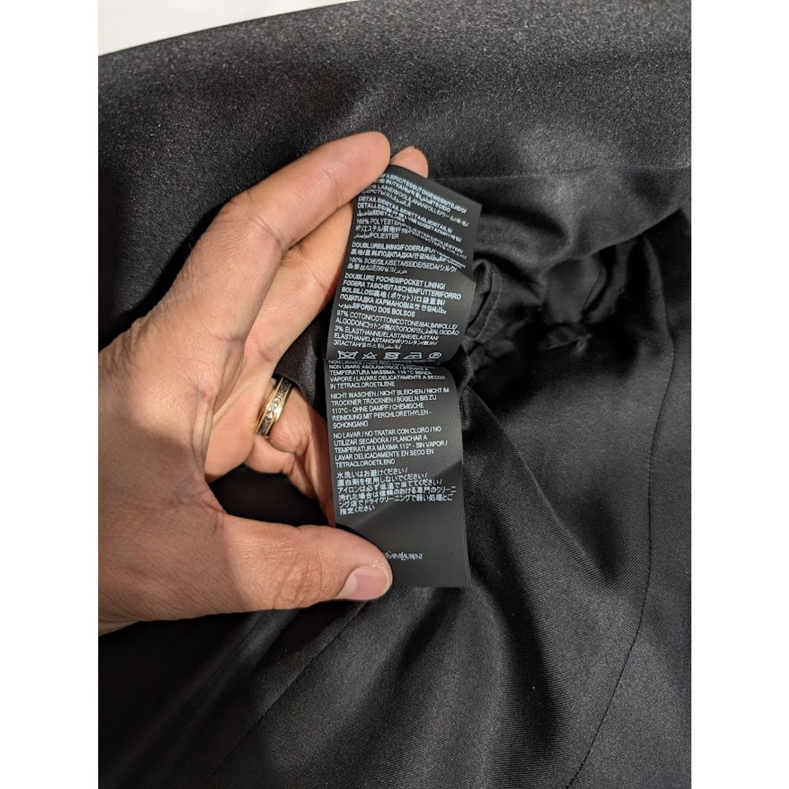 Saint Laurent Paris o1rshd1 Grain De Poudre De Leger Armure Jacket in Black Size US L / EU 52-54 / 3 - 15 Thumbnail