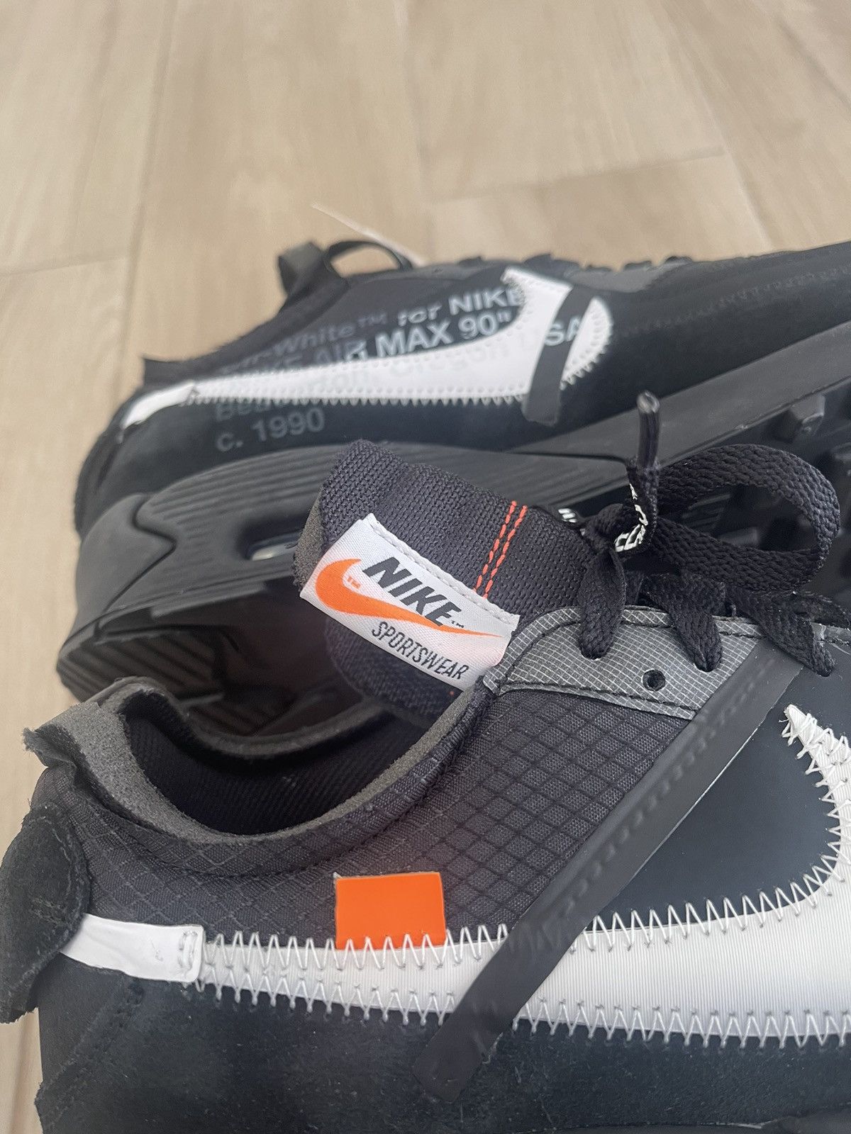 Nike × Off-White The 10: Nike Air Max 90 Black Size US 11 / EU 44 - 7 Thumbnail