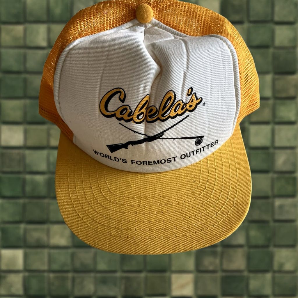 Vintage VINTAGE Cabela's Trucker Hat Men One Size Yellow Size ONE SIZE - 1 Thumbnail