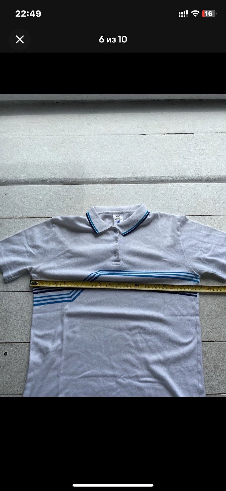 Adidas 🔥80s Adidas Abstract Golf White Polos rare m mens Size US M / EU 48-50 / 2 - 6 Thumbnail