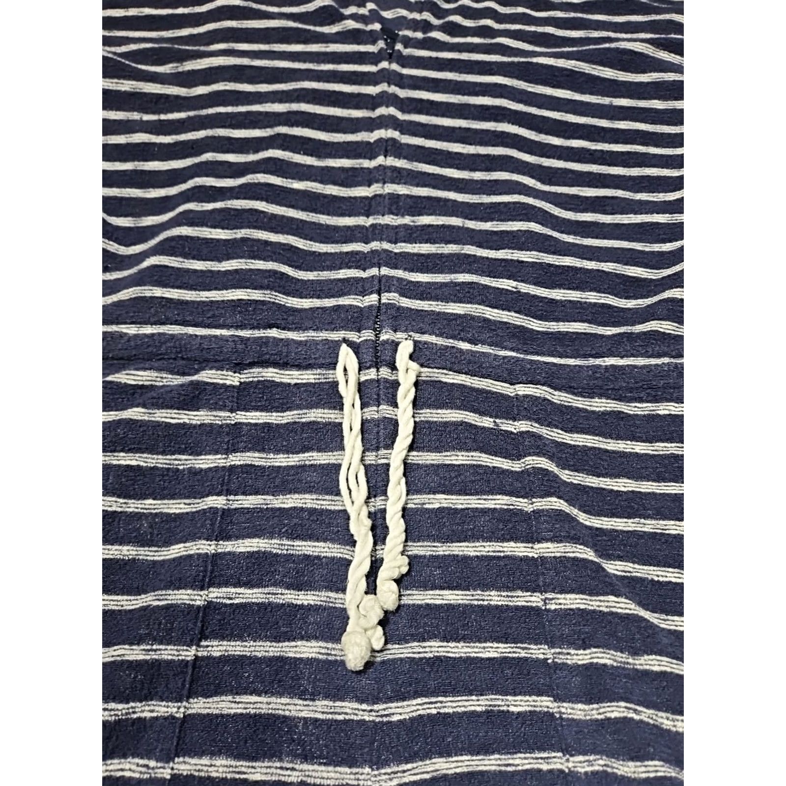 Marine Layer VINTAGE Marine Layer Shirt Romper Womens Medium Blue Stripe Drawstring Zip One Piece Size 32" / US 10 / IT 46 - 5 Thumbnail