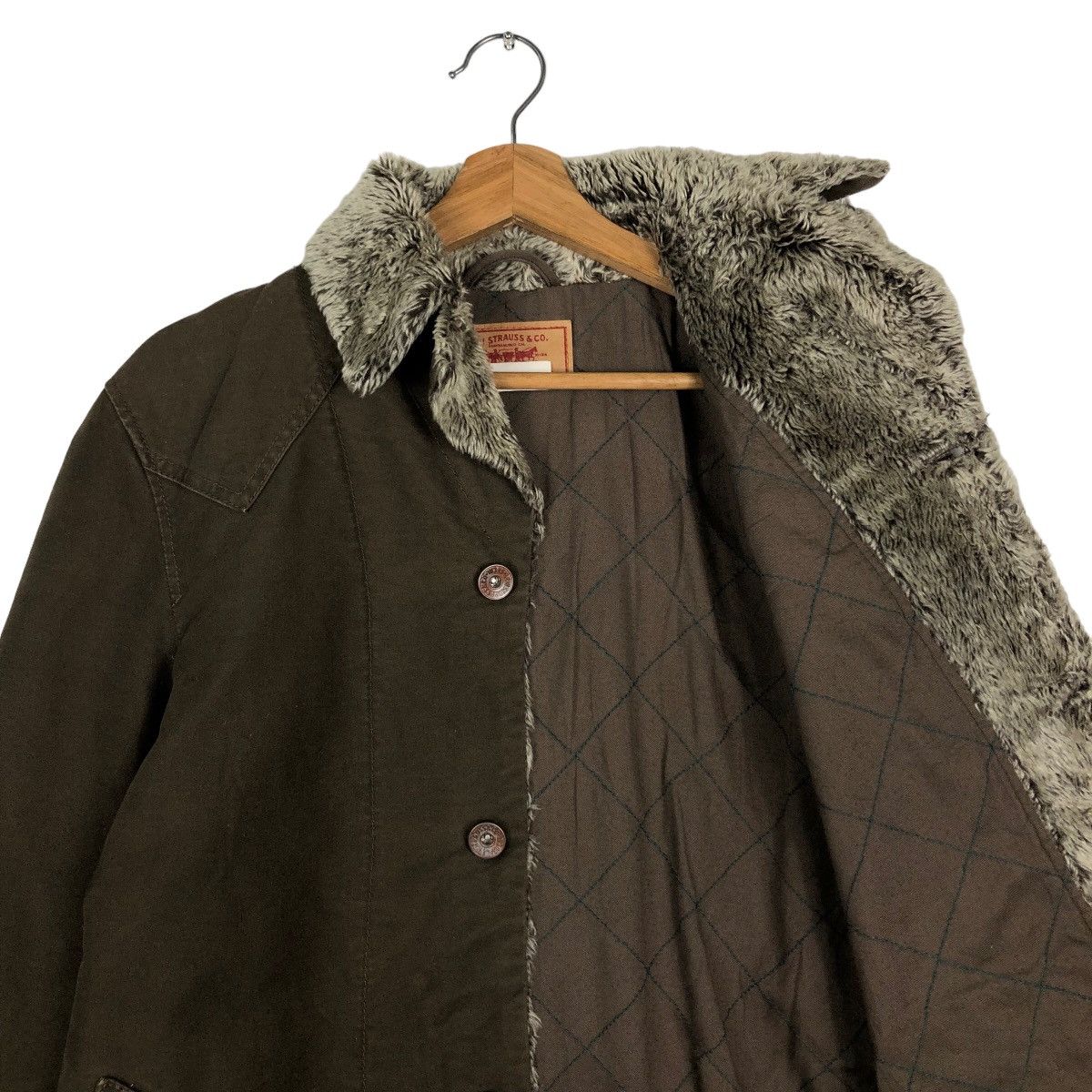 Japanese Brand 🔥Vintage Levi’s Biker Jacket Mink Fur Collar USA Size US M / EU 48-50 / 2 - 12 Thumbnail
