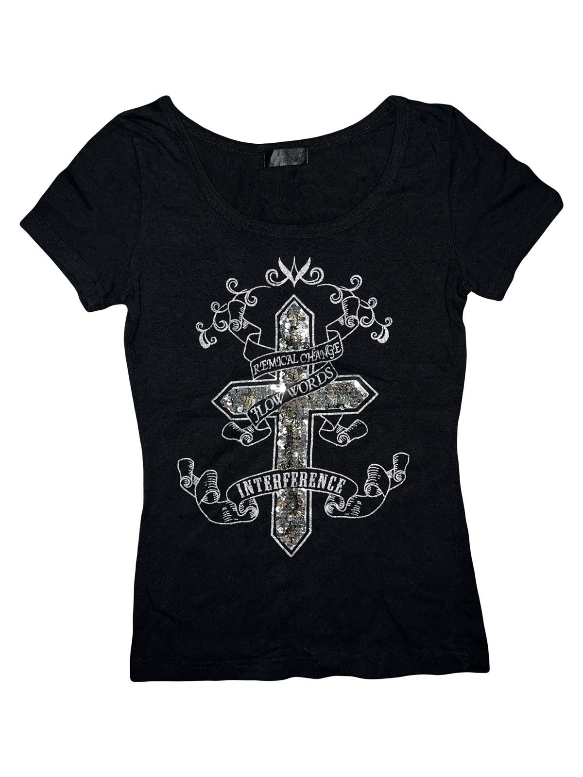 Japanese Brand Cross glitter sequin top ➕🪩 Size M / US 6-8 / IT 42-44 - 1 Thumbnail
