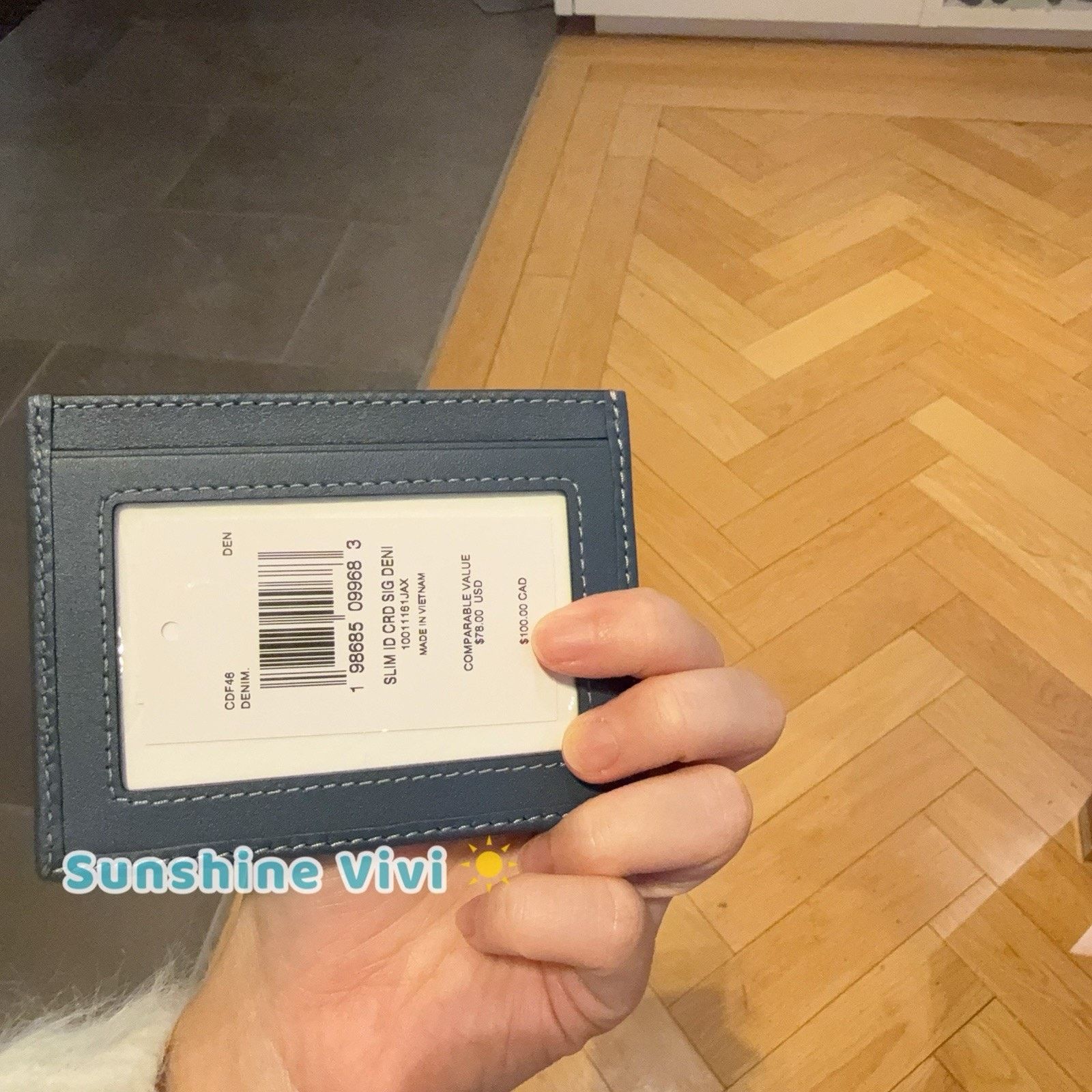 Coach NWT Limited Coach Slim Id Card Case Signature Denim CDF46 Size ONE SIZE - 3 Thumbnail
