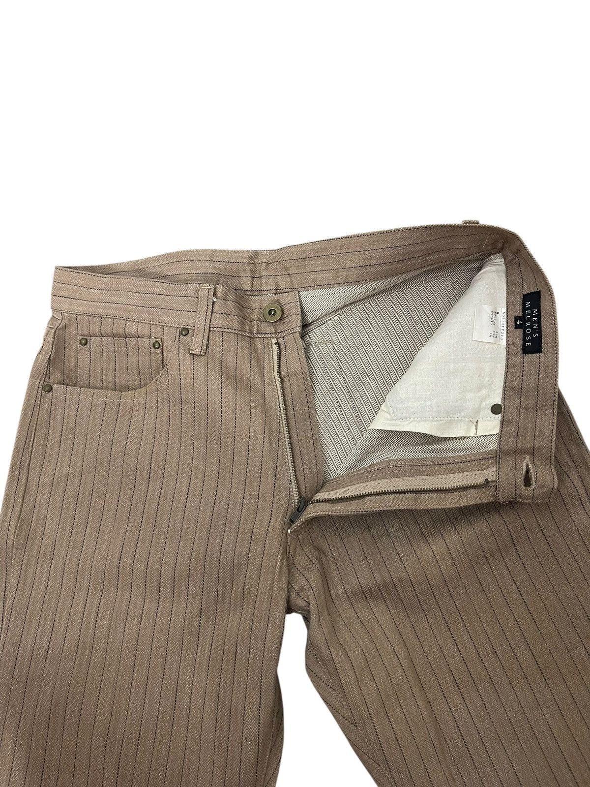 Japanese Brand Flare Jeans Men’s Melrose Herringbones Striped Boot Cut 2🟦1 Size US 32 / EU 48 - 18 Thumbnail