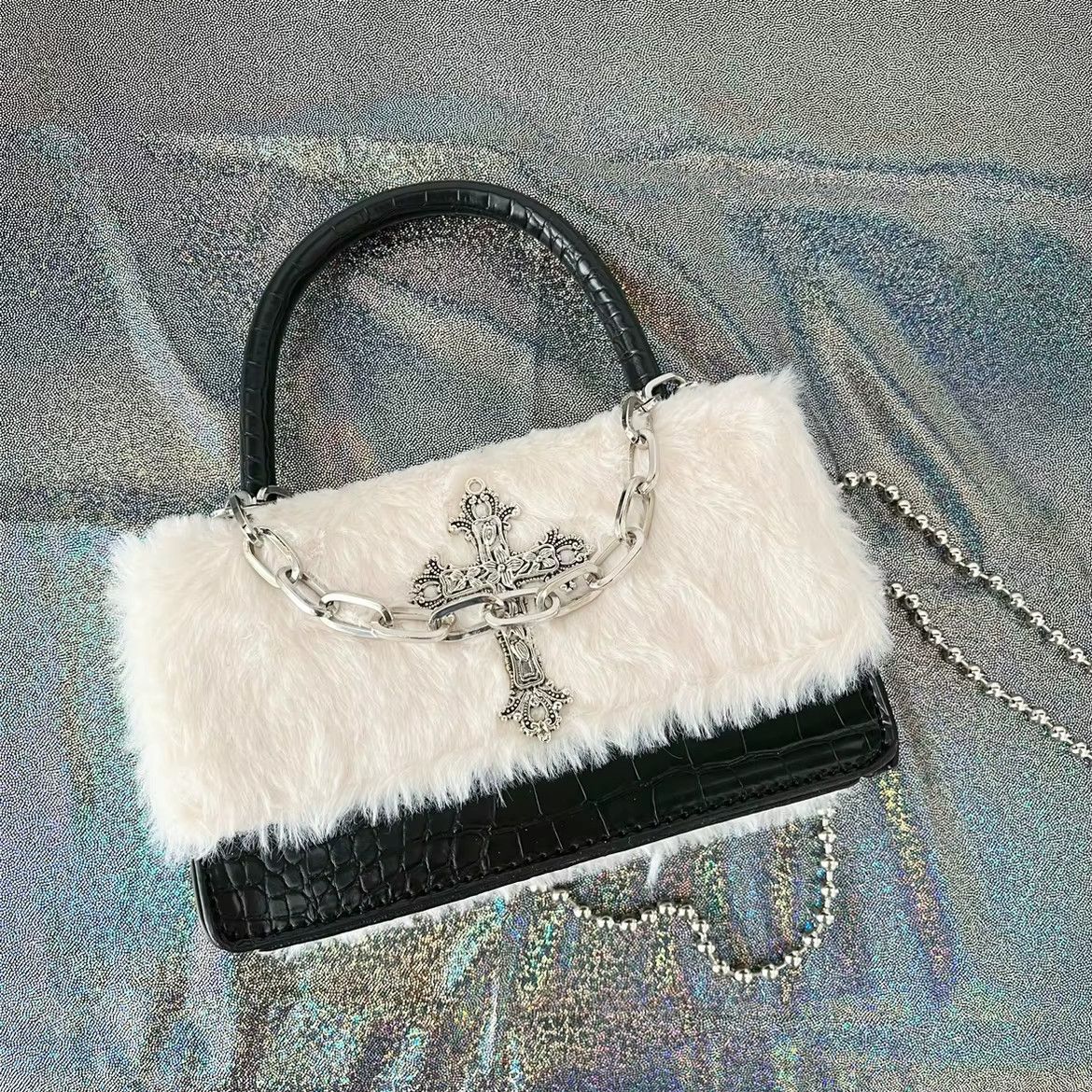 Other Black and White Y2k Gothic Handbag Size ONE SIZE - 4 Thumbnail