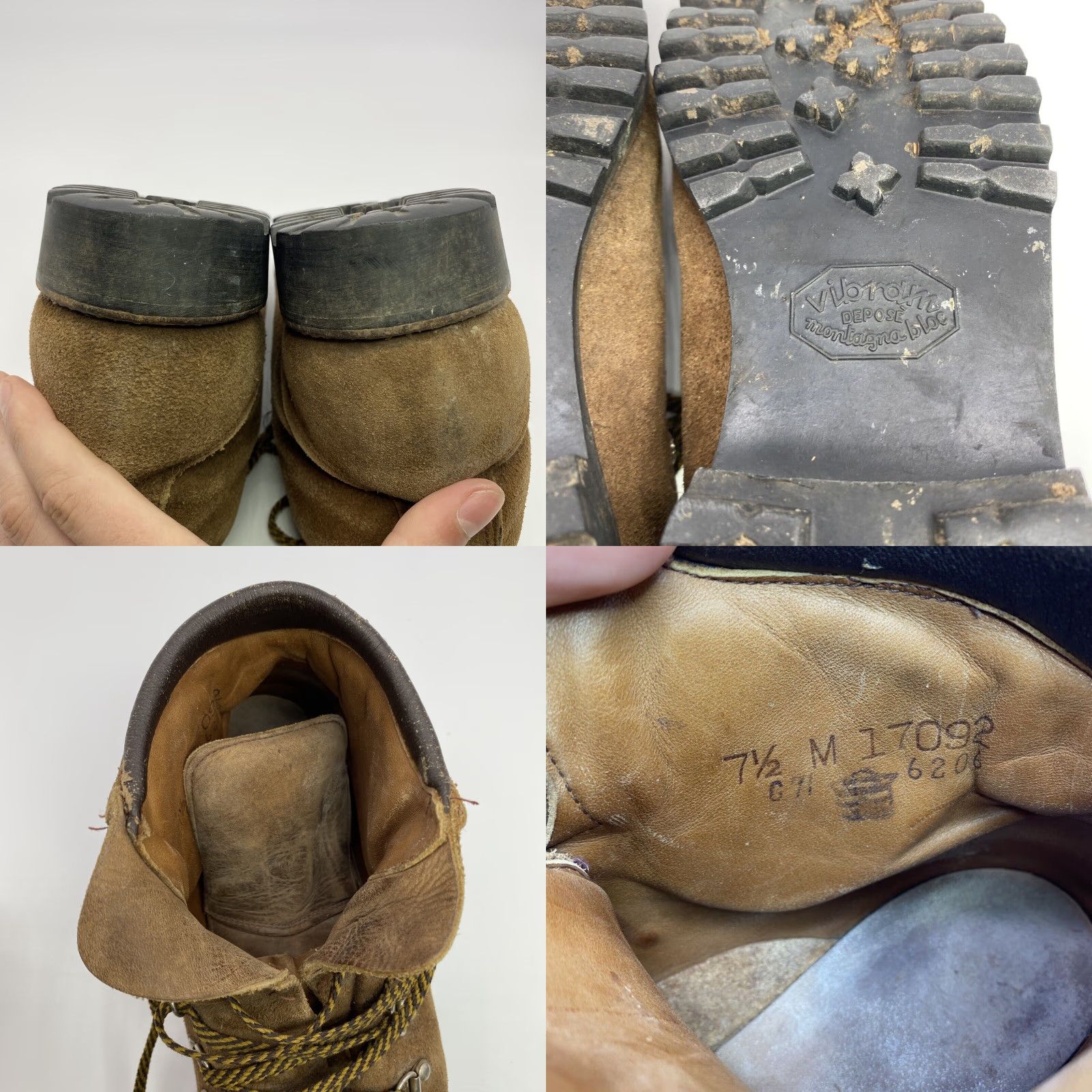 Vibram VINTAGE VASQUE VOYAGEUR BROWN SUEDE MOUNTAINEERING BOOTS 7.5 N VIBRAM 1970s Womens Size US 8 / IT 38 - 8 Thumbnail