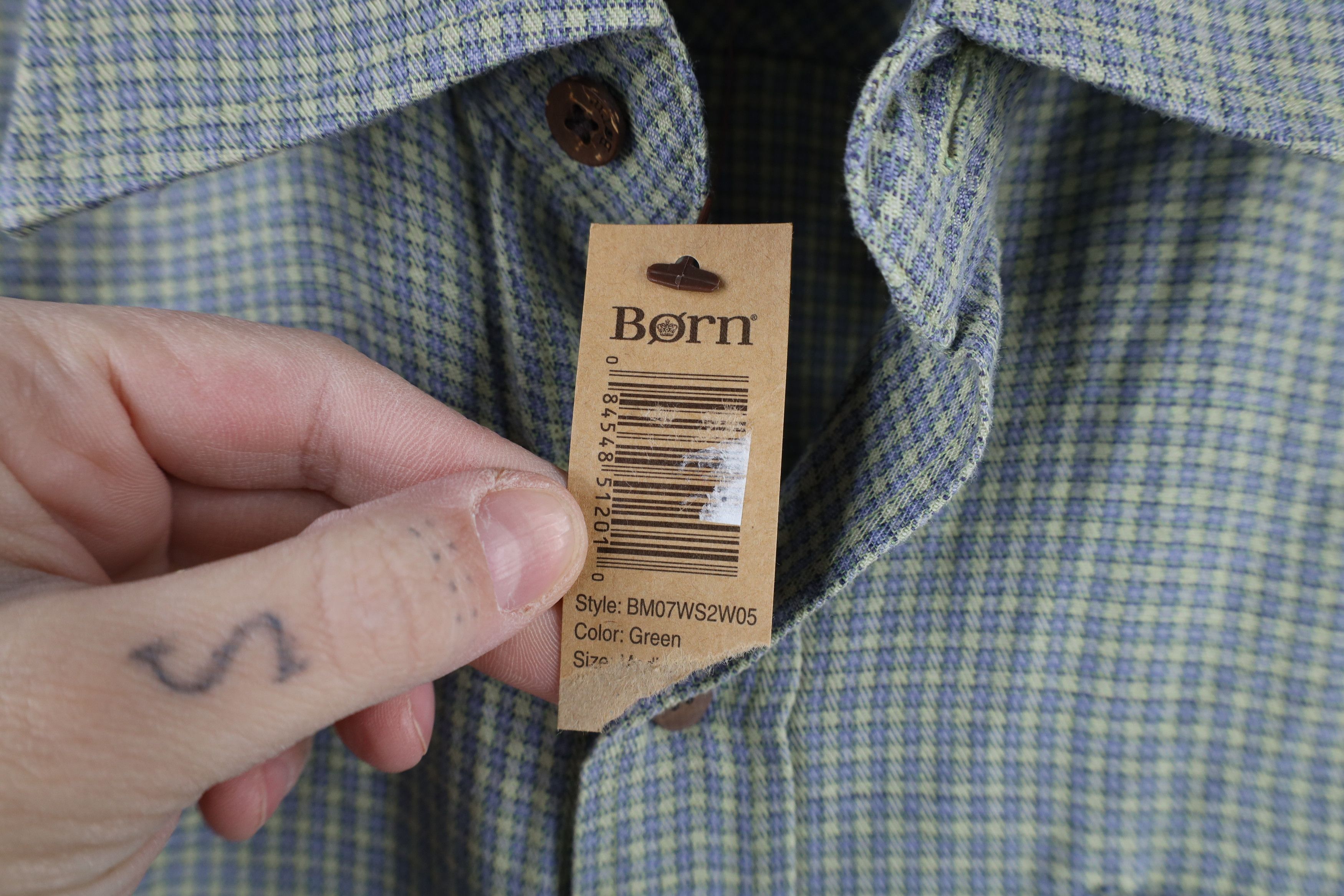 Born × Vintage Deadstock Vintage Born Linen Bamboo Button Shirt Plaid Size US M / EU 48-50 / 2 - 6 Thumbnail