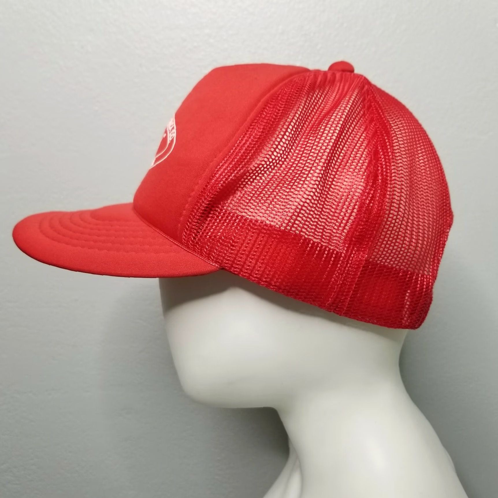 Vintage Vintage Red Trucker Snapback Hat Dad Cap 1980s Short description? Original Vintage Trucker Snapback Hat Dad Cap Red Size ONE SIZE - 2 Thumbnail