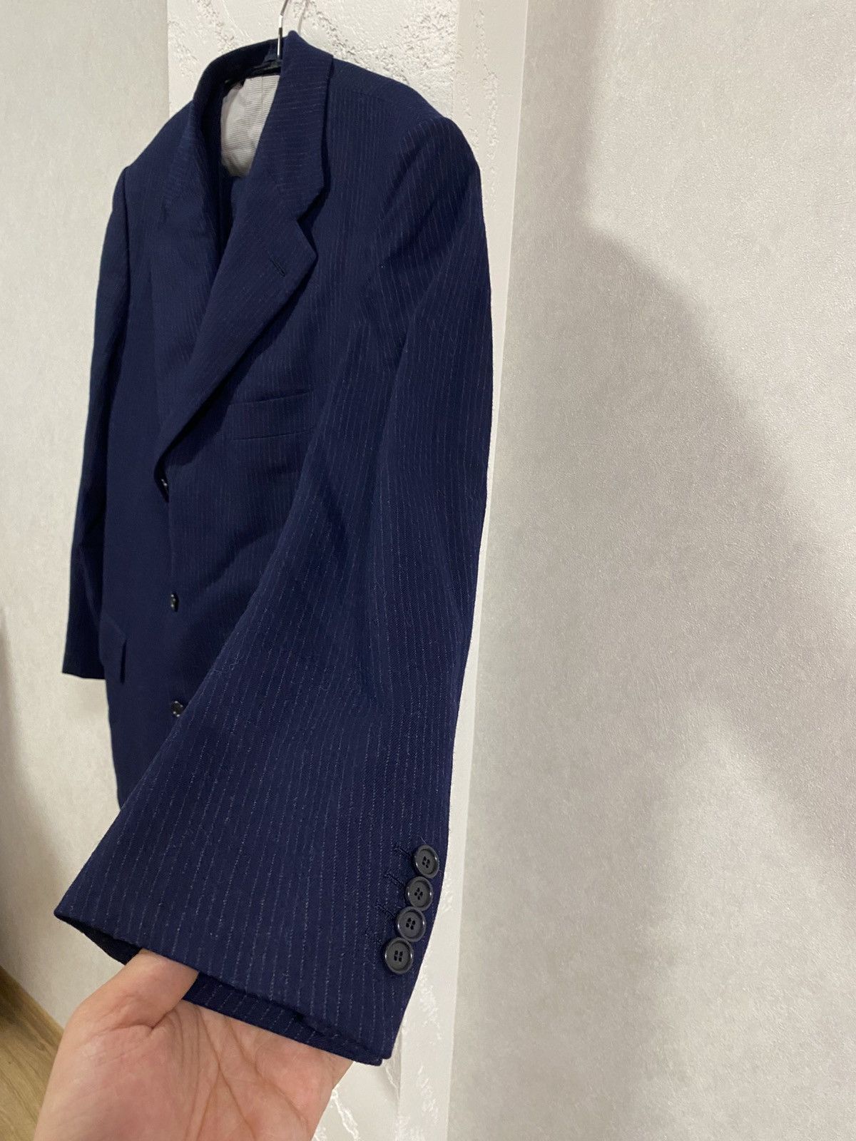 Cesare Attolini Sartoria Attolini Napoli 3 piece Wool Stripe Suit Size: 55 Size 44R - 8 Thumbnail