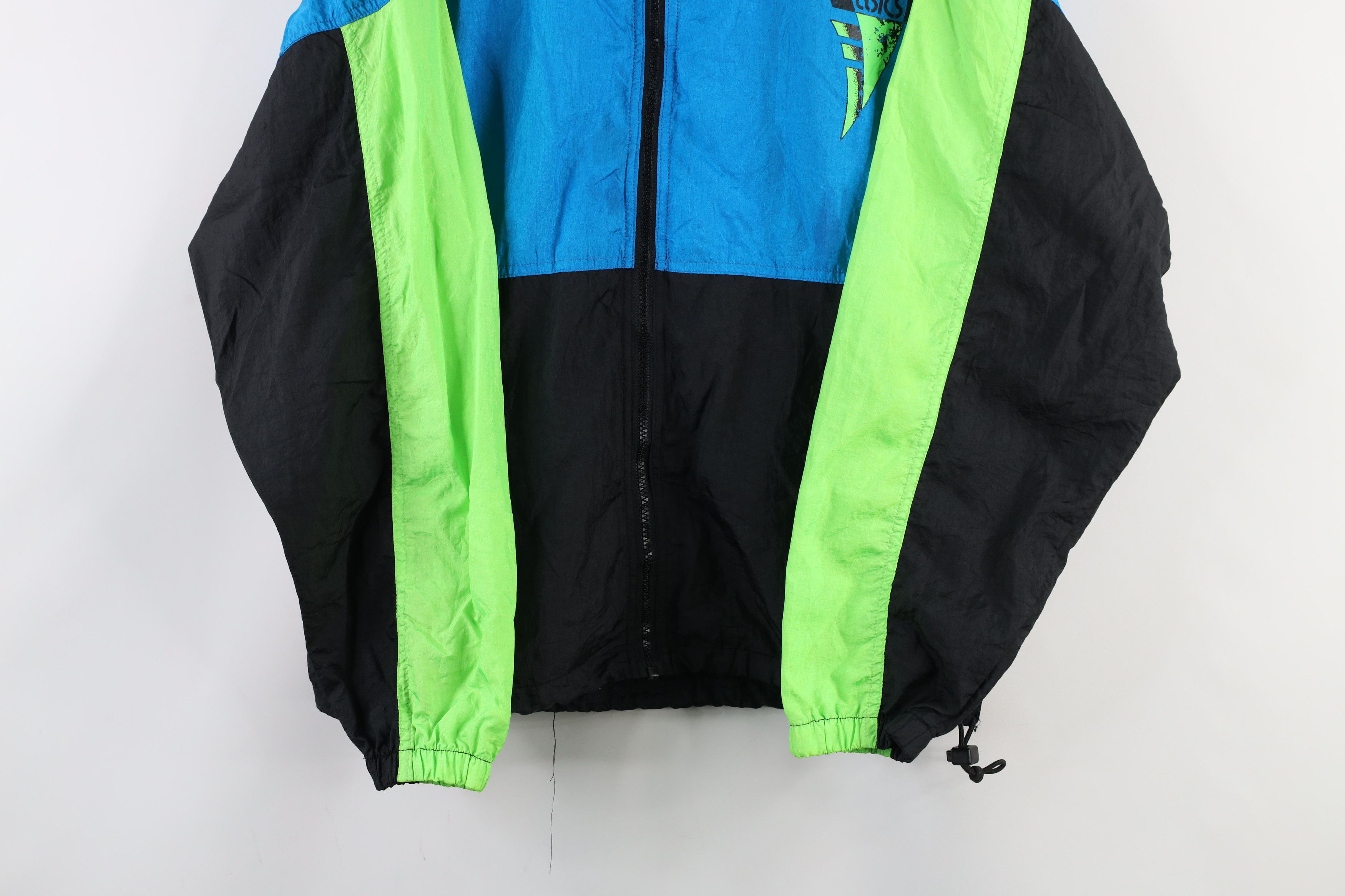 Asics Vintage 90s Asics New York Marathon Windbreaker Jacket Size US L / EU 52-54 / 3 - 3 Thumbnail