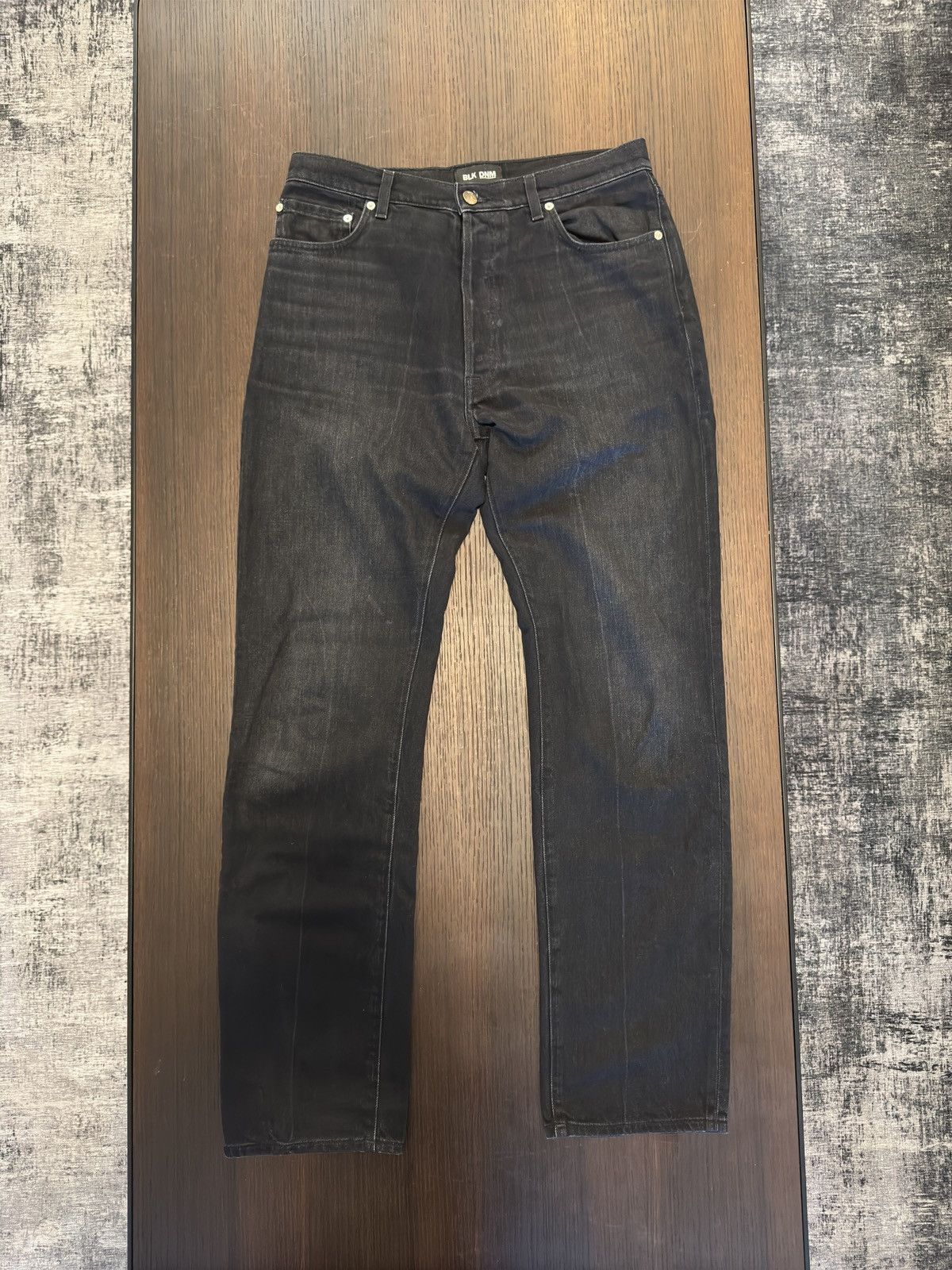 Blk Dnm BLK DNM 21 Hill Black Jeans 32 X 34 in Straight Fit $255 Size US 31 - 1 Thumbnail
