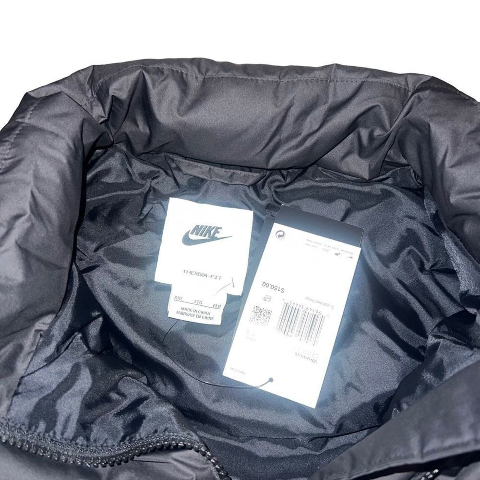 Nike NWT Nike Therma-FIT Windrunner Puffer Vest Womens 2XL Black Size XXL / US 16-18 / IT 52-54 - 5 Thumbnail