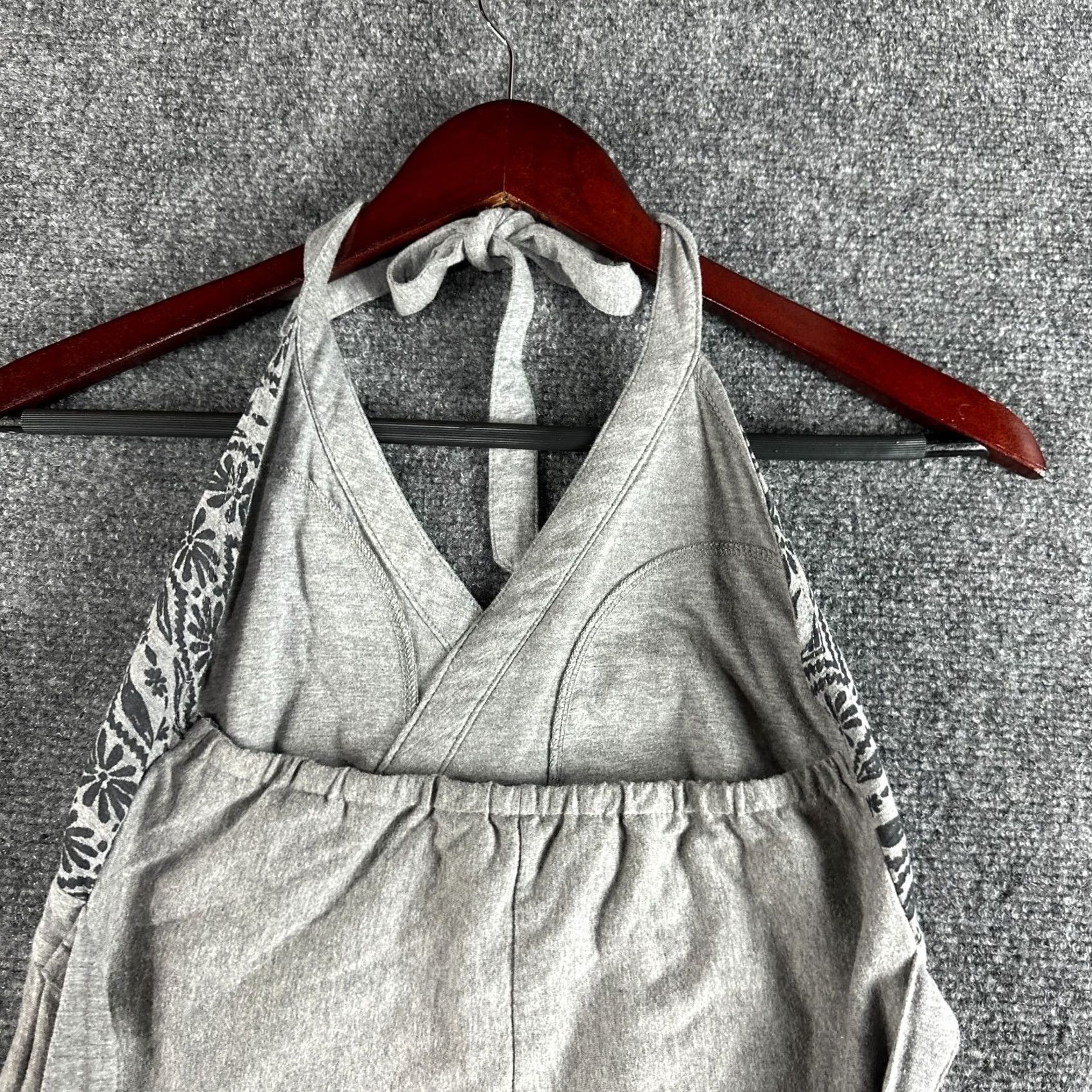 Athleta Athleta Dress Womens Small Gray Bohemian Halter Stretch Knit Tie Waist Lined Size S / US 4 / IT 40 - 7 Thumbnail