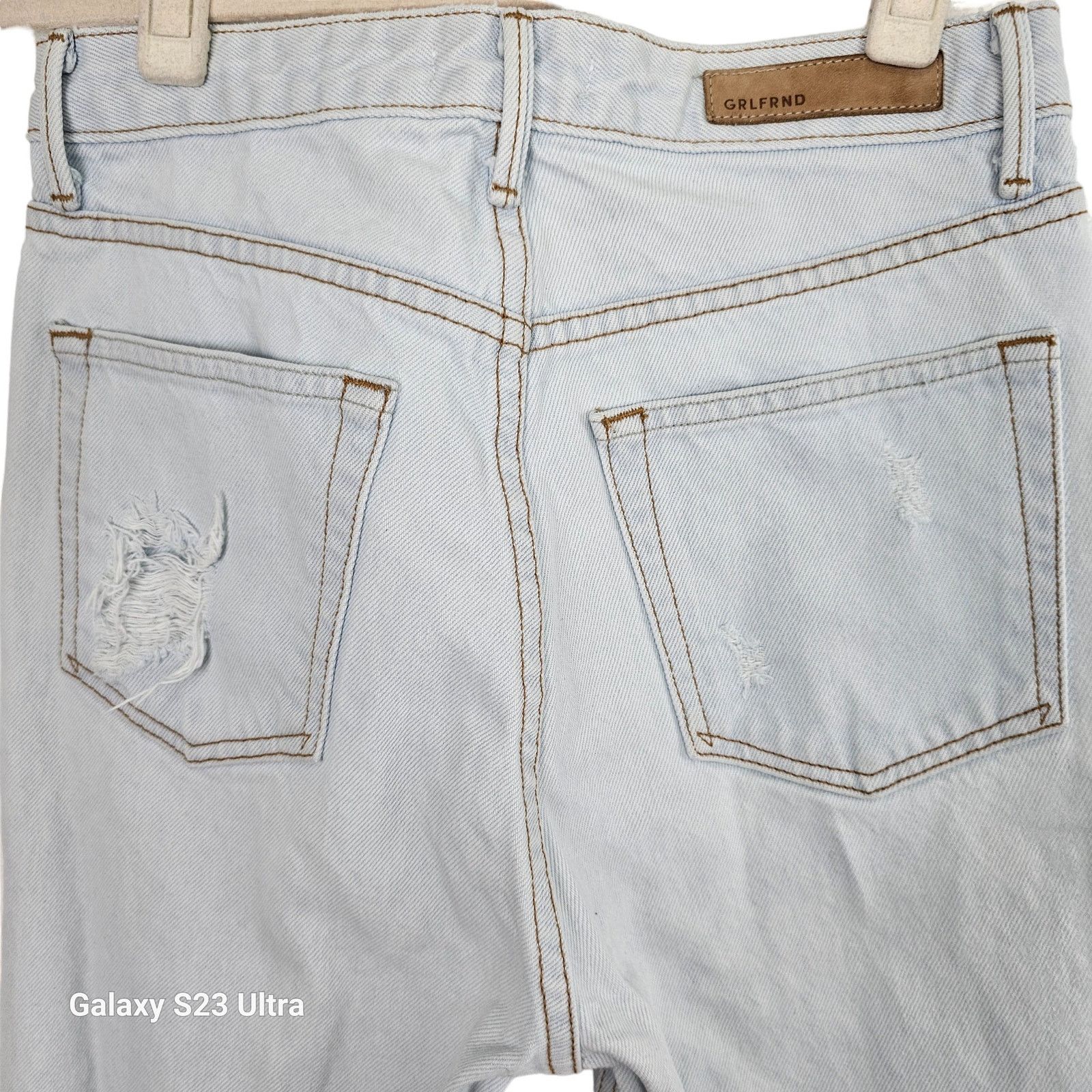 GRLFRND GRLFRND Womens Mica Crop Jeans High Rise Distressed Sz 26 Size 26" / US 2 / IT 38 - 9 Thumbnail