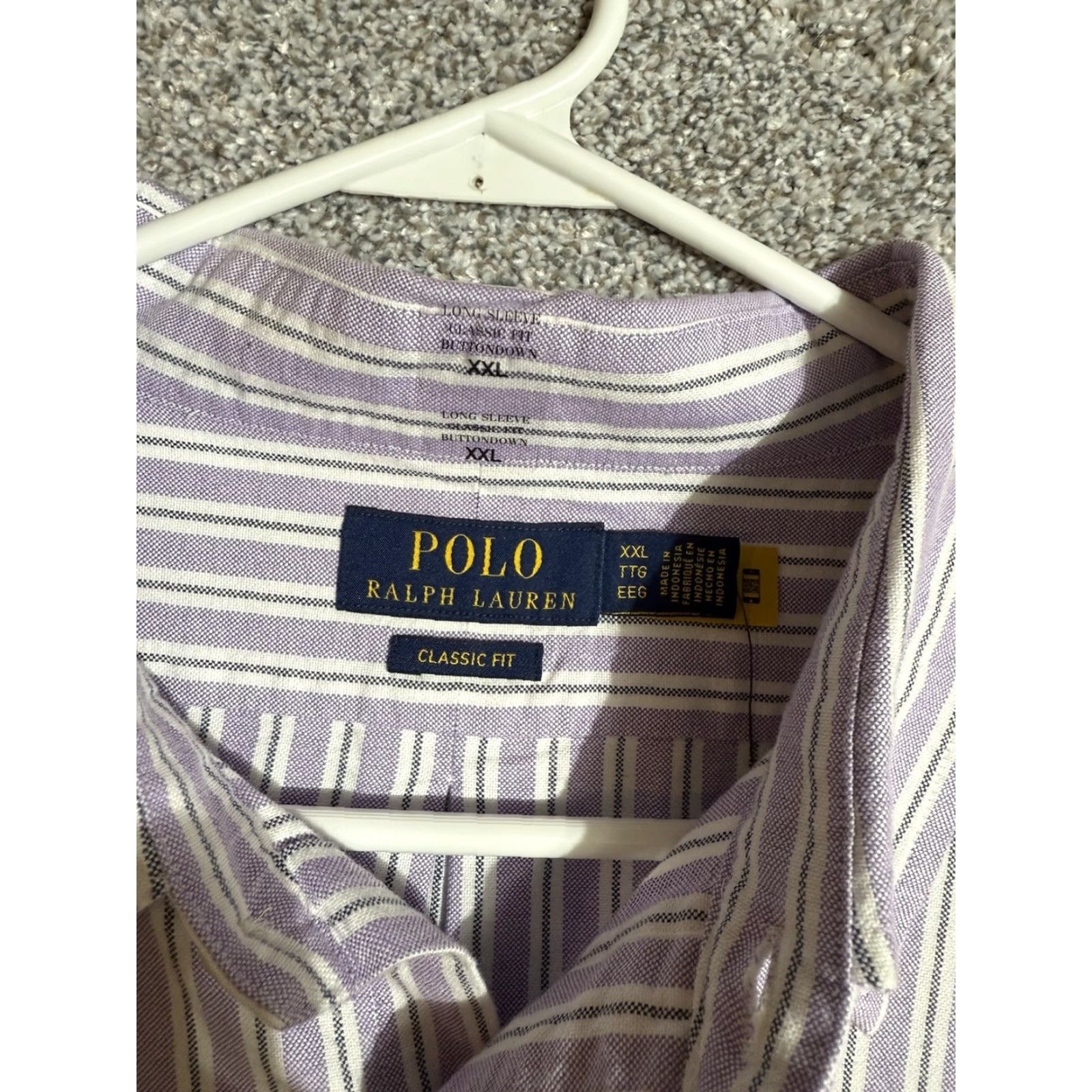 Polo Ralph Lauren Polo Ralph Lauren Shirt Button Down Mens XXL Classic Fit Striped Oxford Pastel Purple Easter Preppy Mens Size US XXL / EU 58 / 5 - 5 Thumbnail