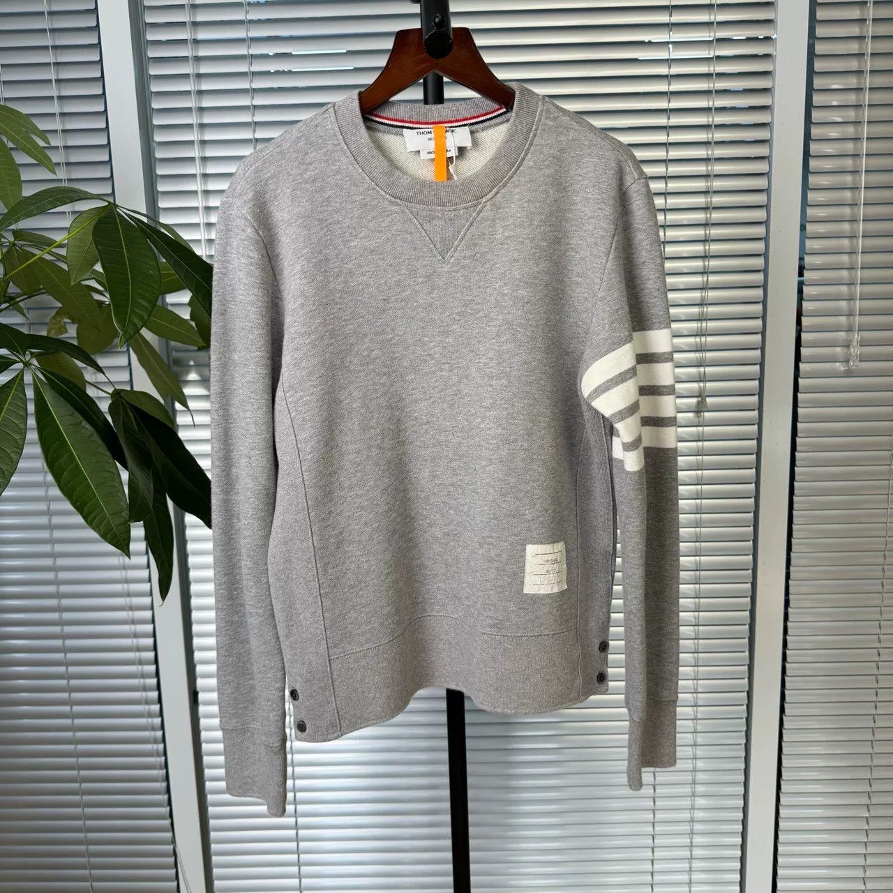 Thom Browne Thom Browne Gray Striped Sweatshirt Size US S / EU 44-46 / 1 - 1 Thumbnail
