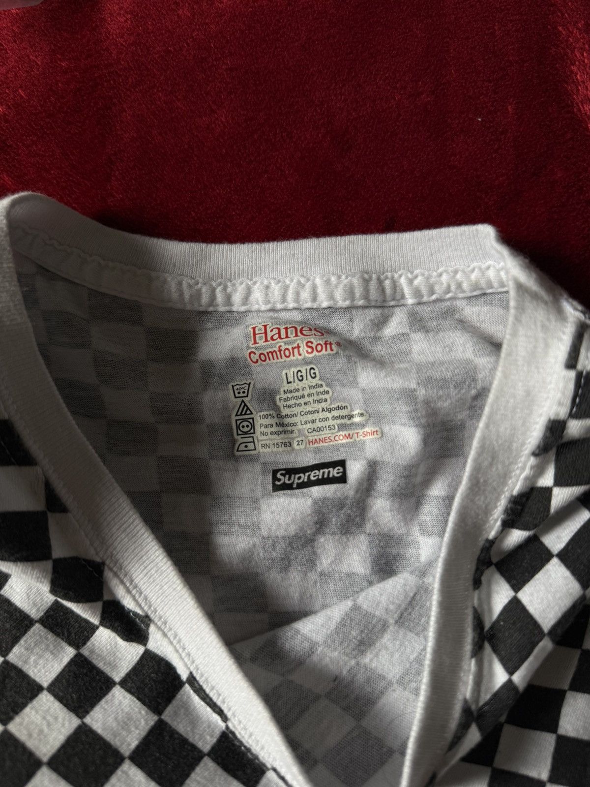 Supreme Supreme checkers t-shirt Size US L / EU 52-54 / 3 - 2 Thumbnail