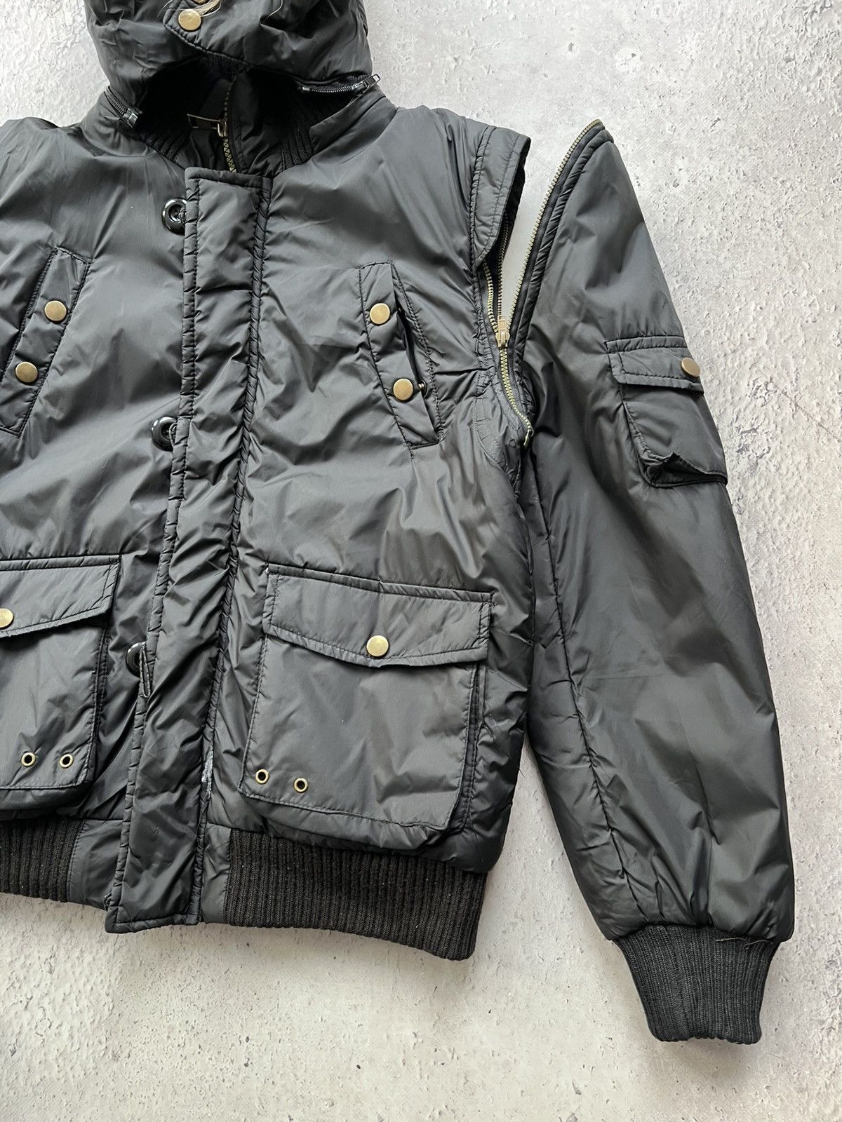 ジャケット・アウター UNKNOWN fur jacket Y2K y2k unknown fur zip parka 00's 90's Y2k Zip up Hoodie Fur Jackets