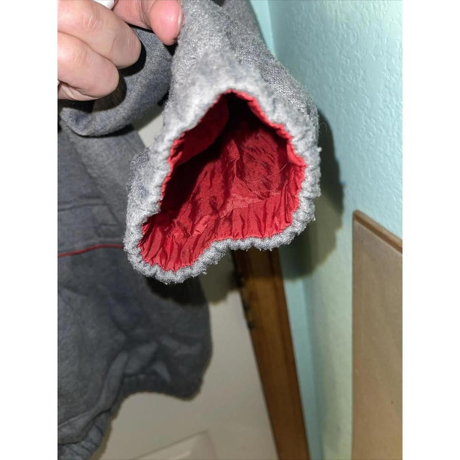 Other Cozy Oversized Gray Jacket with Red Accents Size ONE SIZE - 4 Thumbnail